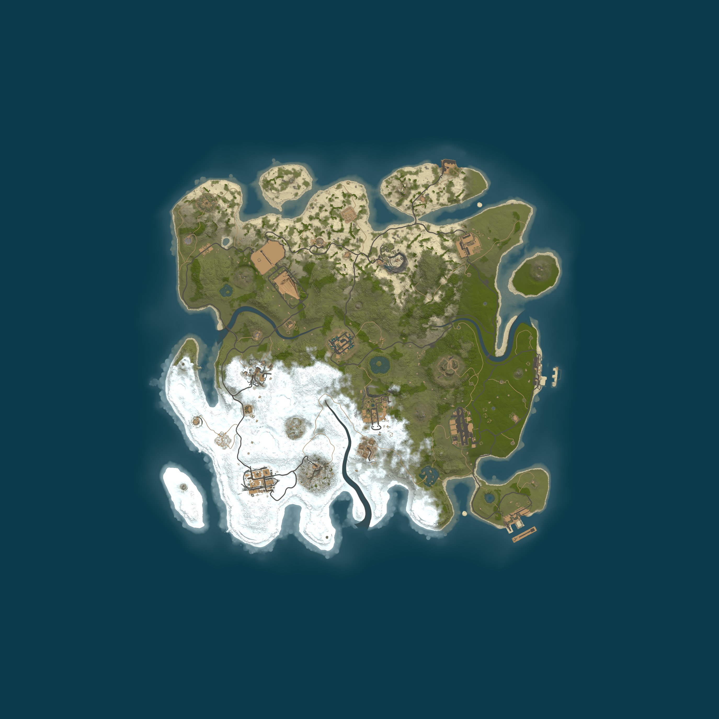 Procedural Map, size 3500, seed 3