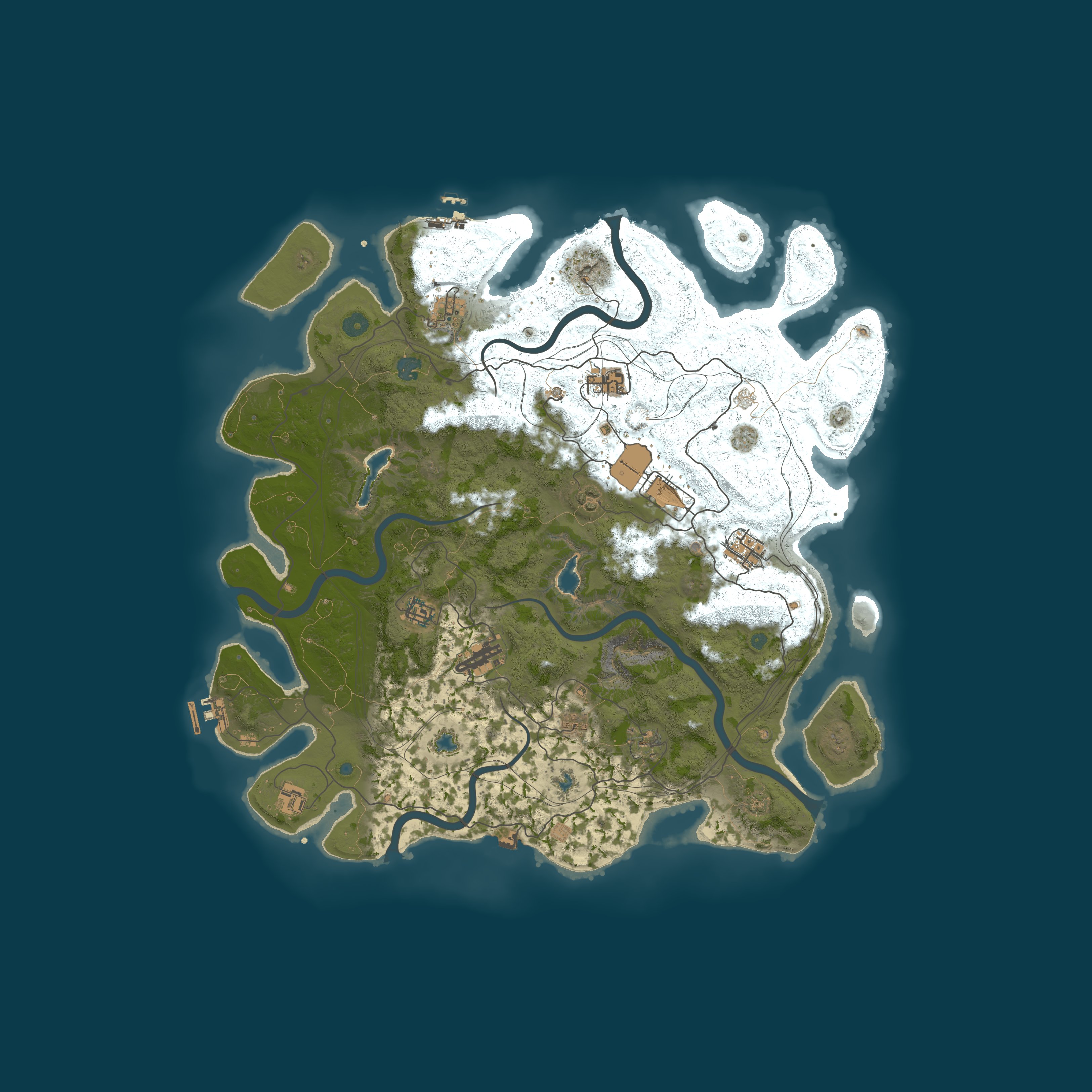 Procedural Map, size 4500, seed 218605344