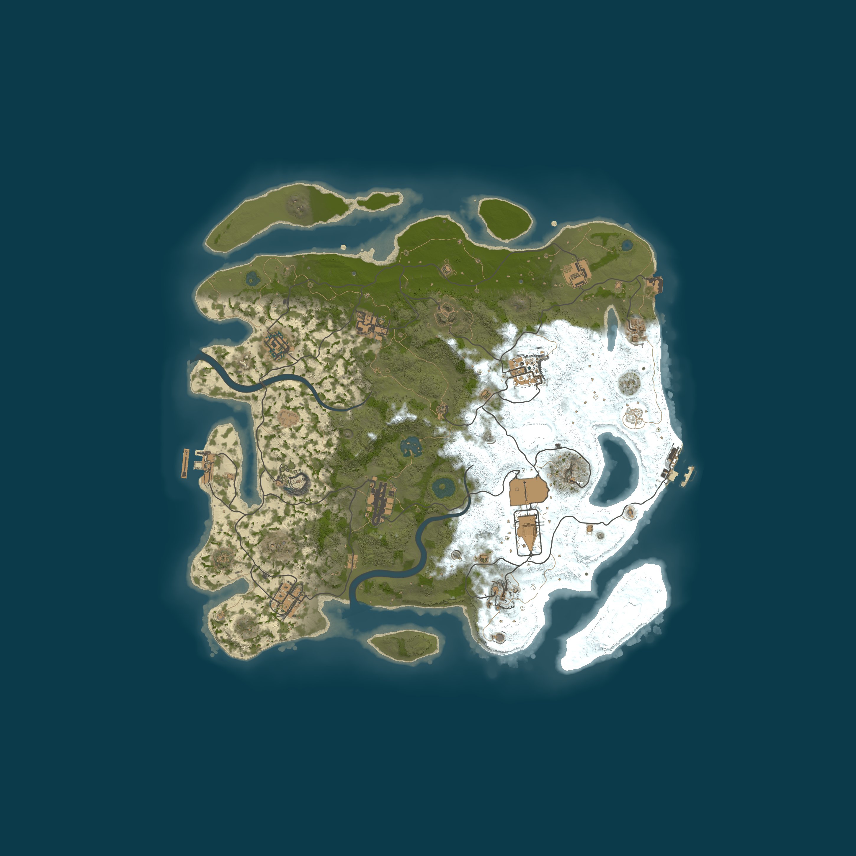Procedural Map, size 3800, seed 2021633044