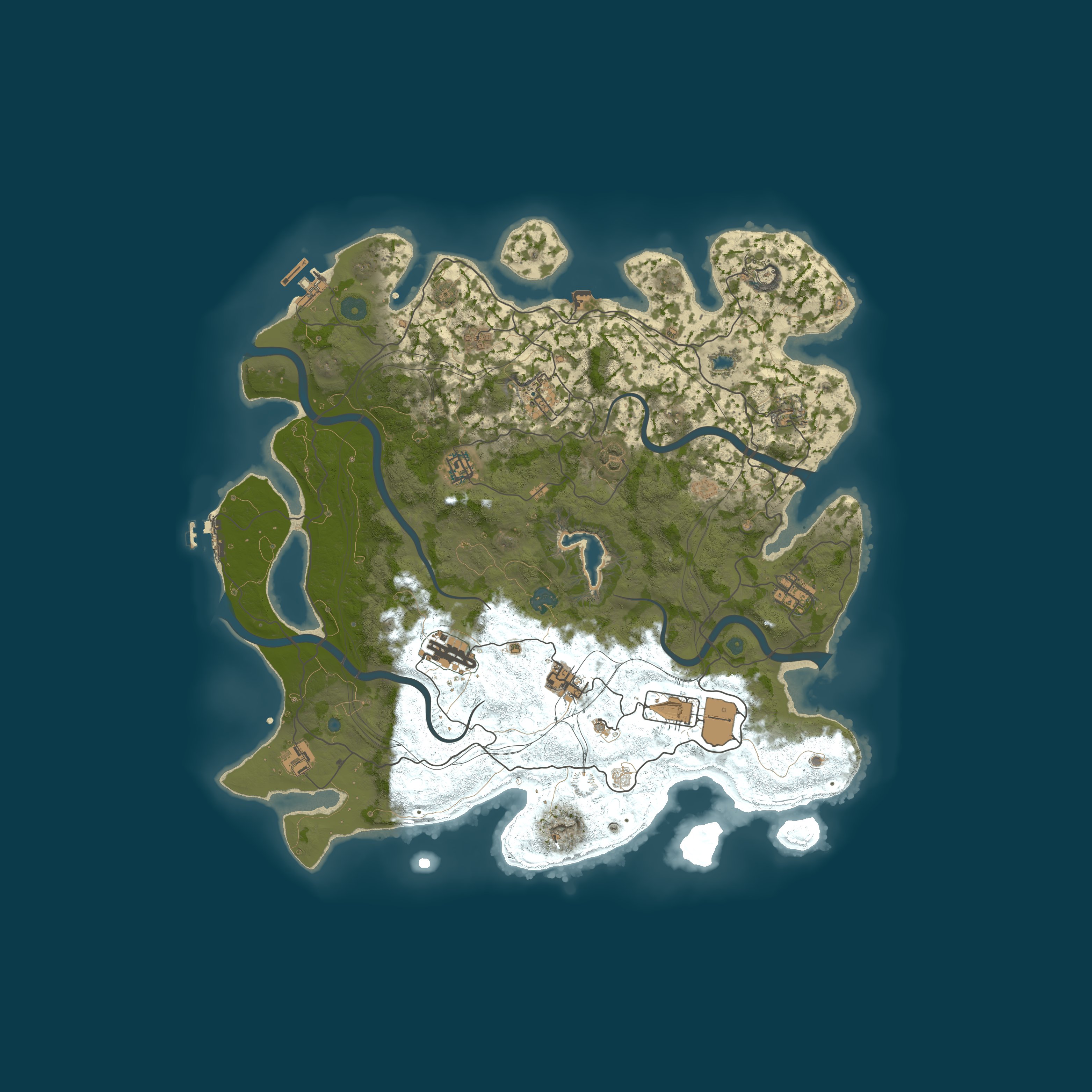 Map for [RU] FUN RUST PVE (x1-x5, Minicopter, Quest, Convoy, RaidBases,