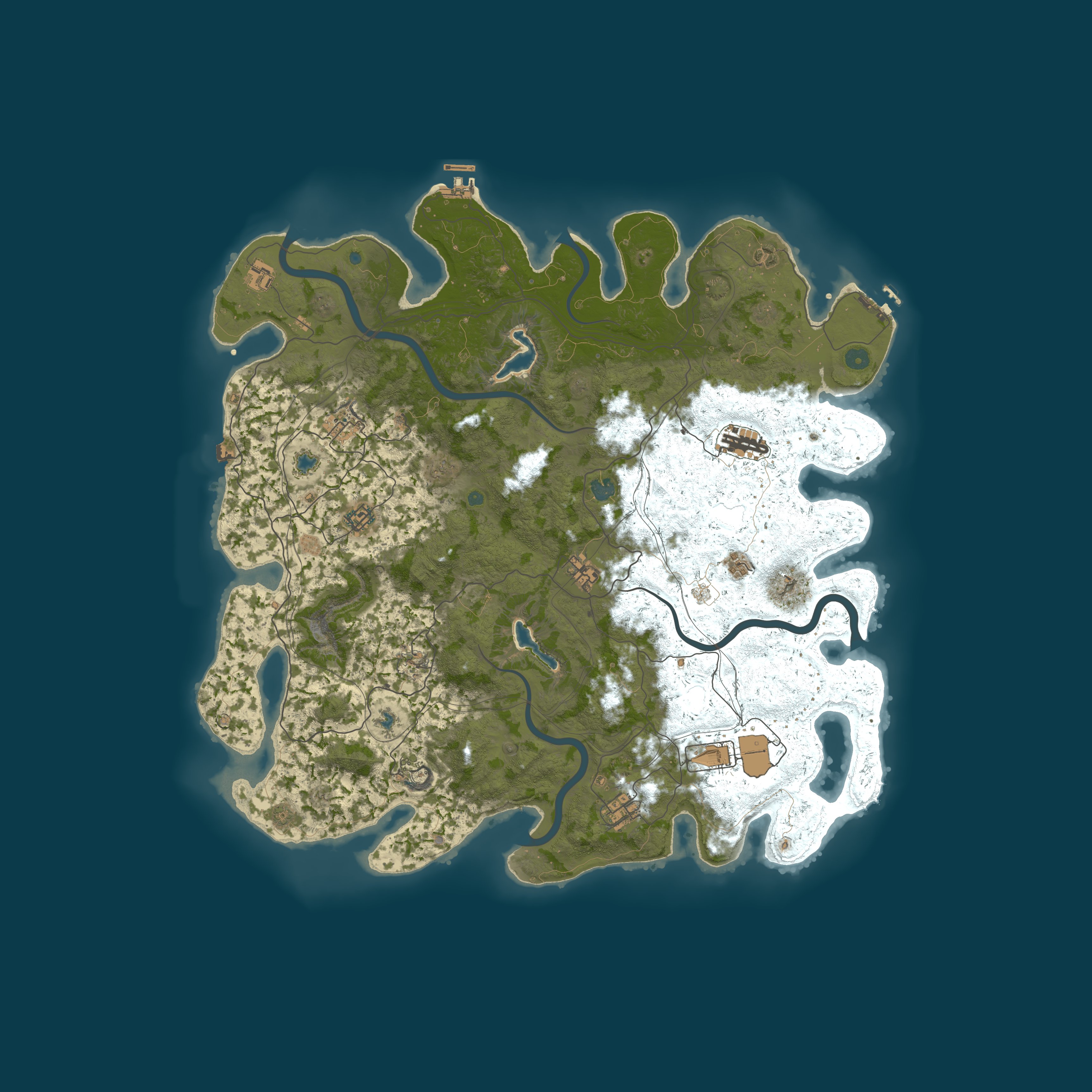 Map for Dervish | 10x PVE + PVP Zones | Raidable Bases | Linux Friendly