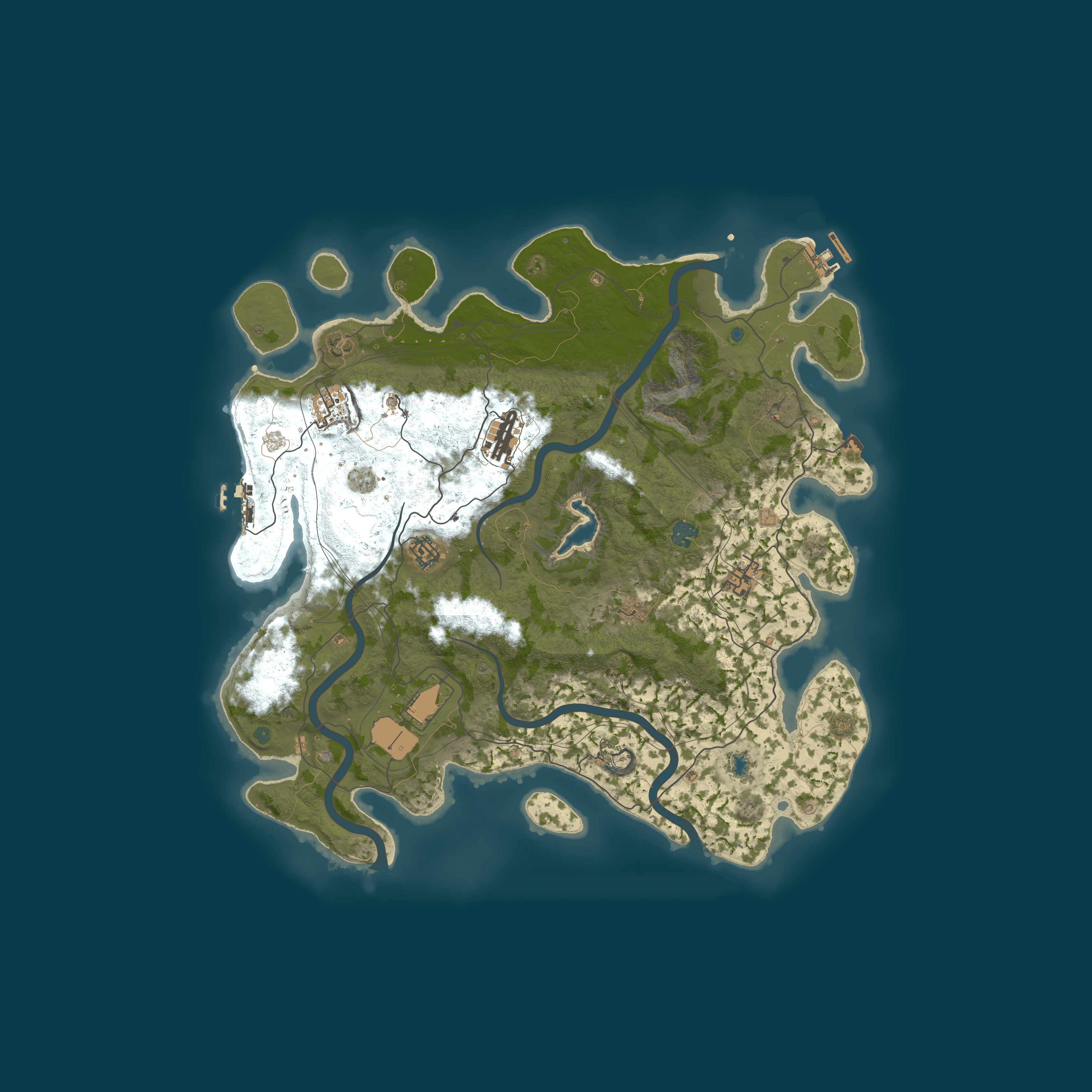 Map for UltimateRust.com - Sunrise | Duo | x2 | Procedural | 19.03