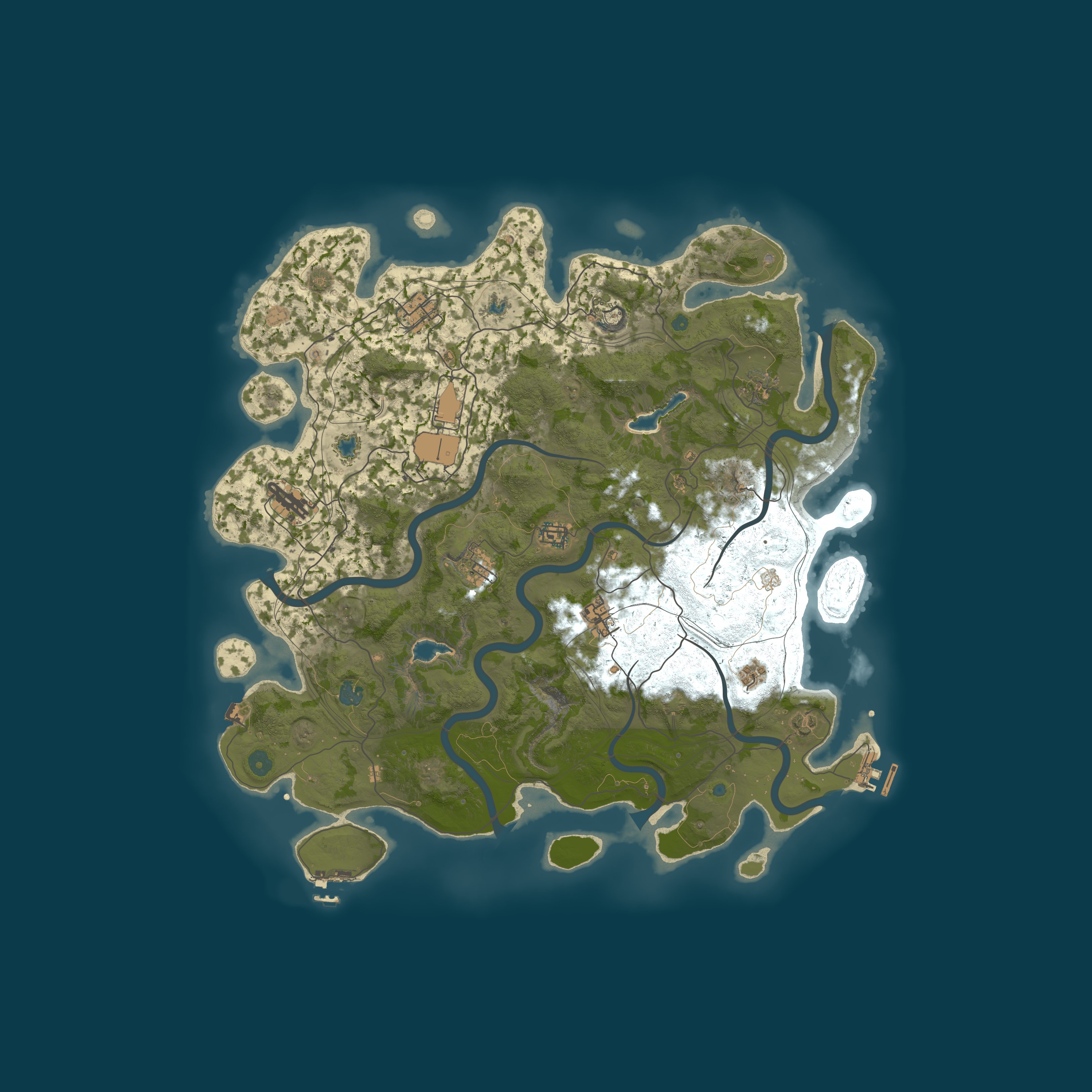 Map for Rust Empires II - Roleplay/RP friendly, Cities, PVE, No KOS out