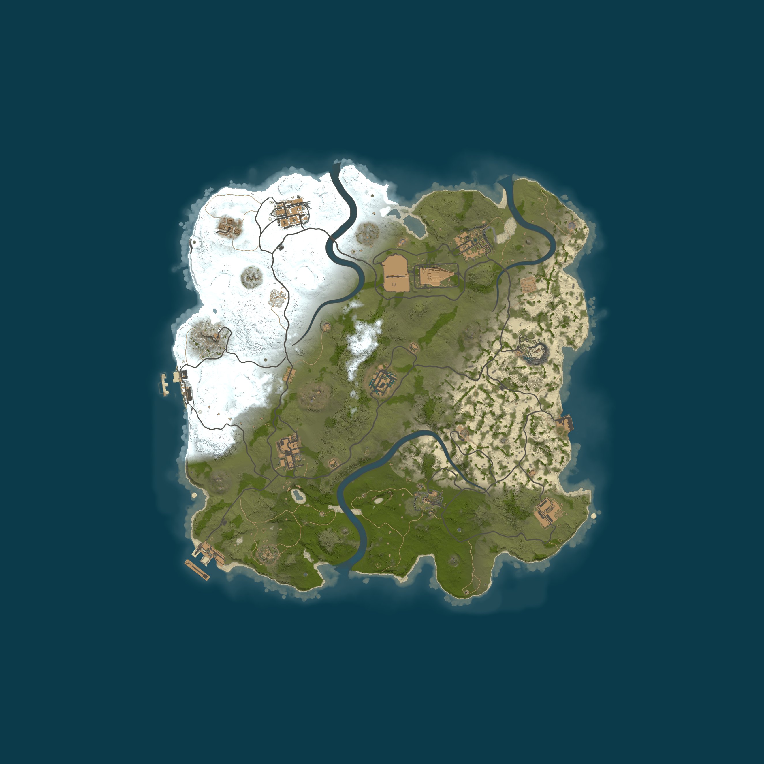 Custom Map, size 3300, seed 1337