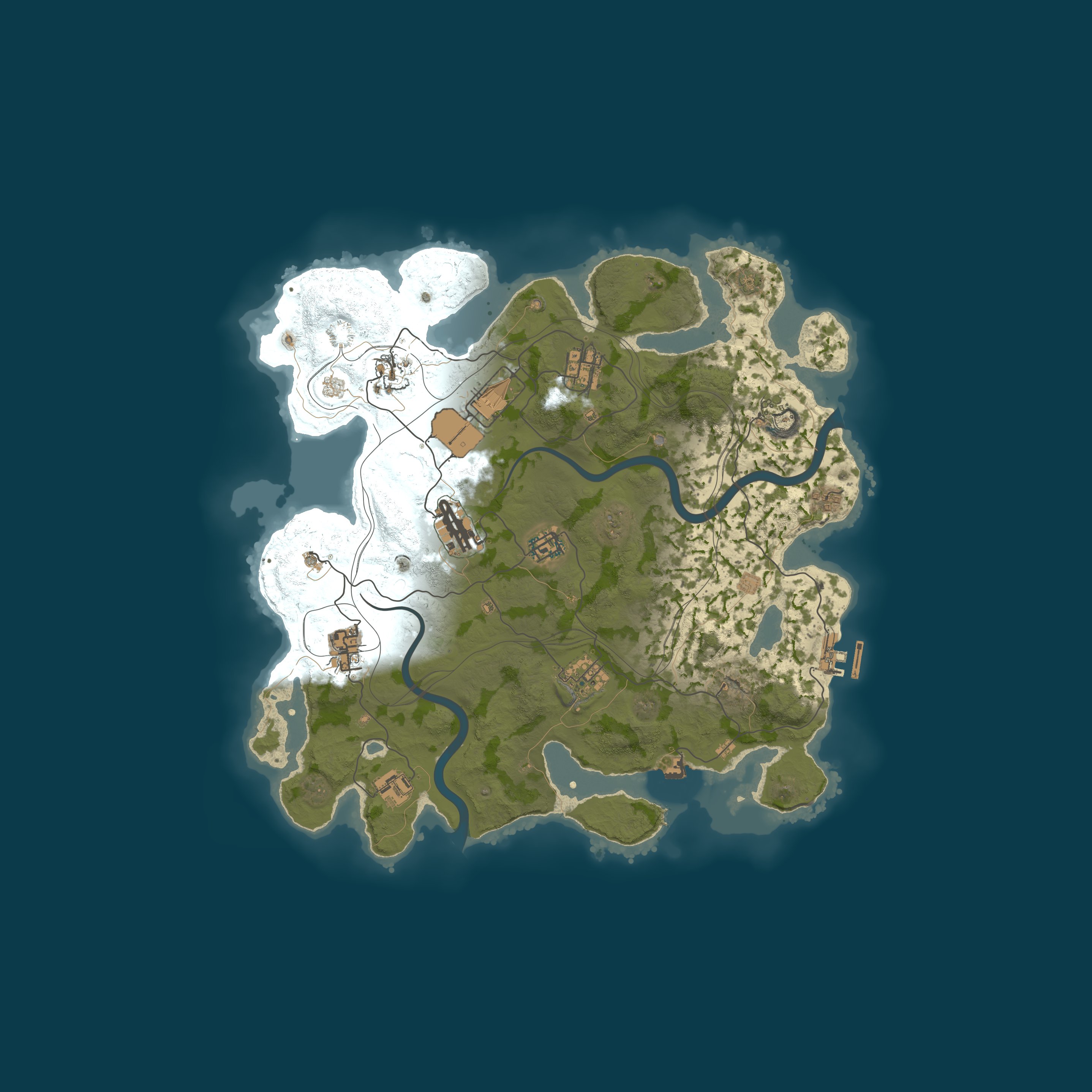 Map for AceRust.com 3x Monthly Solo/Duo/Trio/Quad | Shared BPs