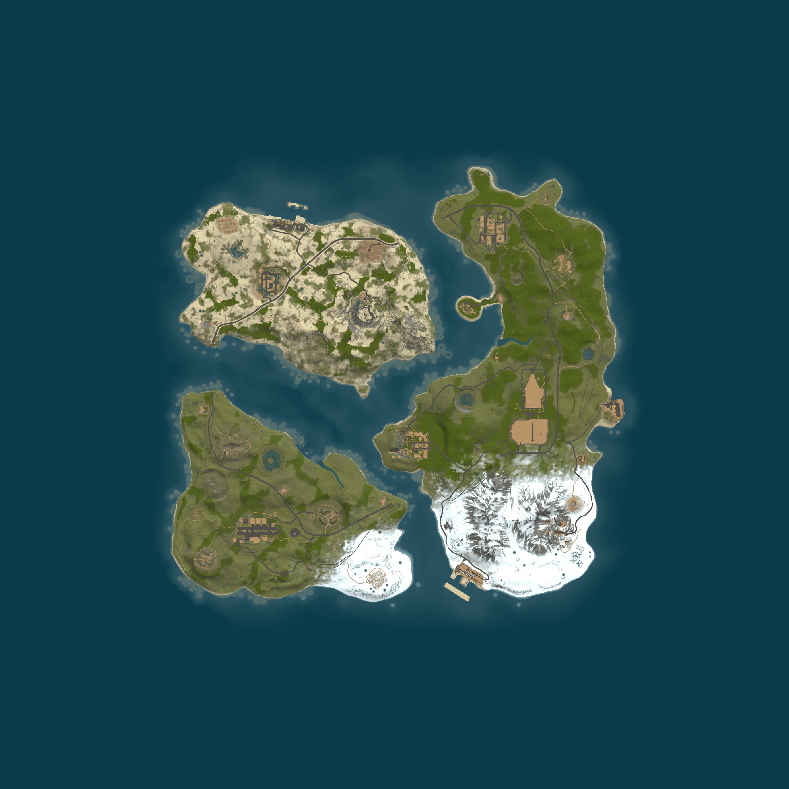 Map for RustLife Pure PvE Survival Kits|Events|Backpack|