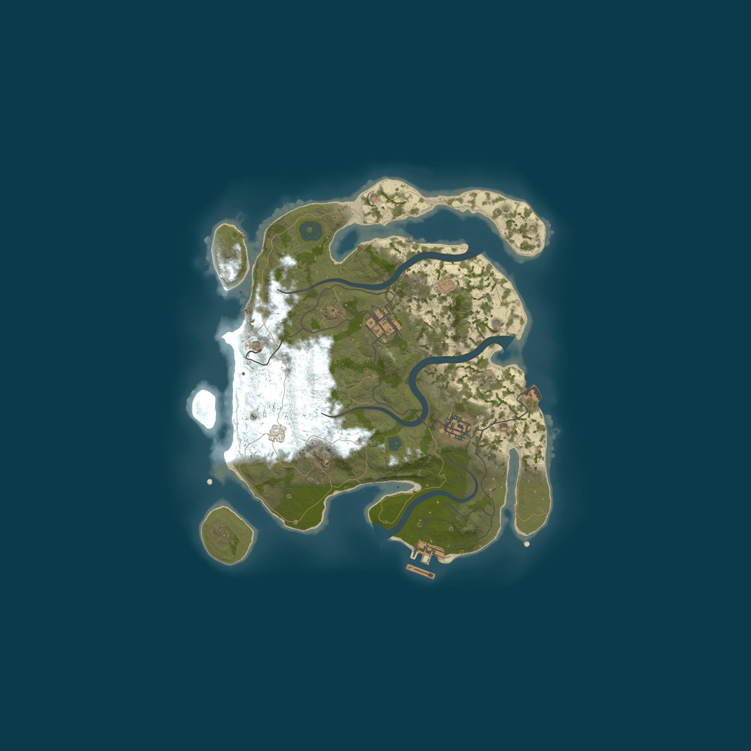 Map for Rust No One [solo/duo/trio/Quad] no bp wipe low pop