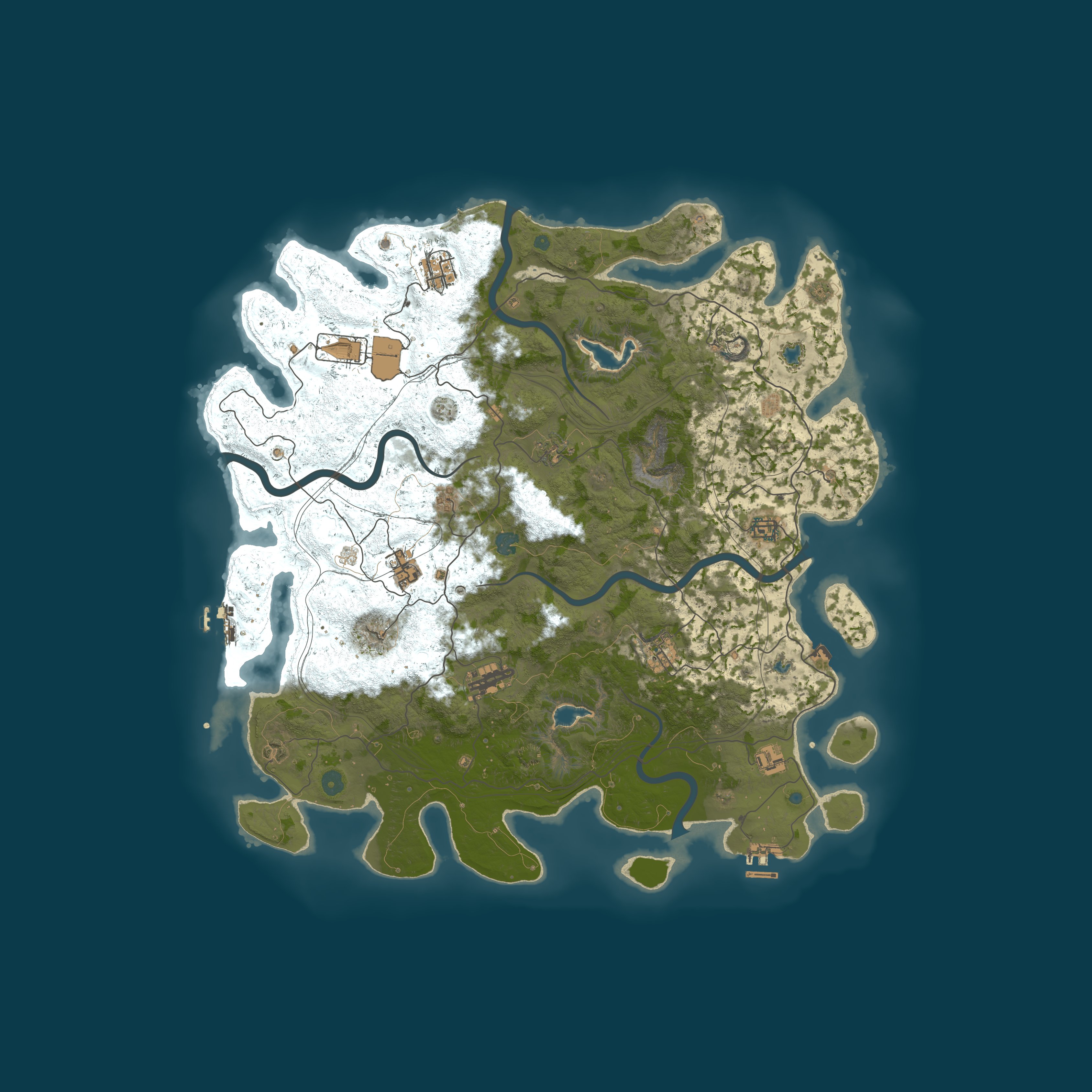 Map for Three stones PVE [x5] Raid base, Events, Eco