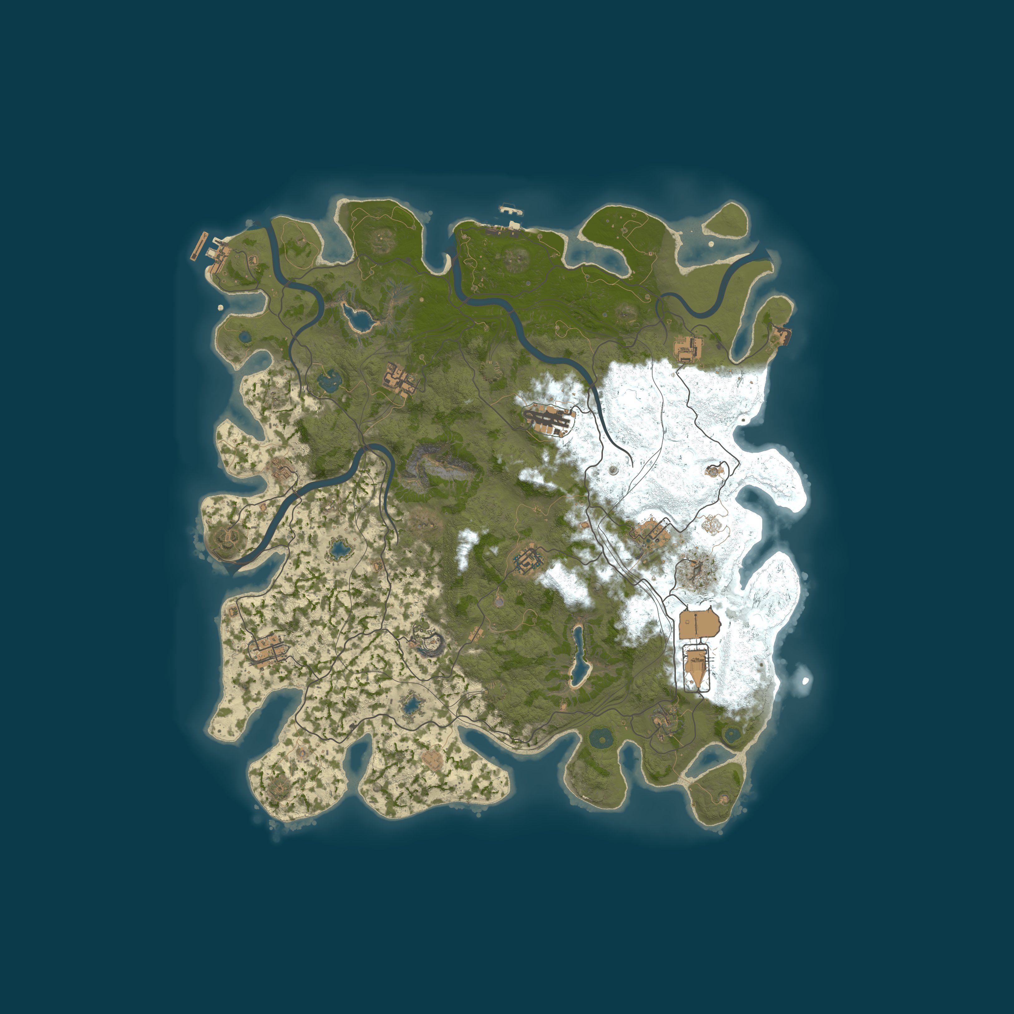Procedural Map, size 4500, seed 100000