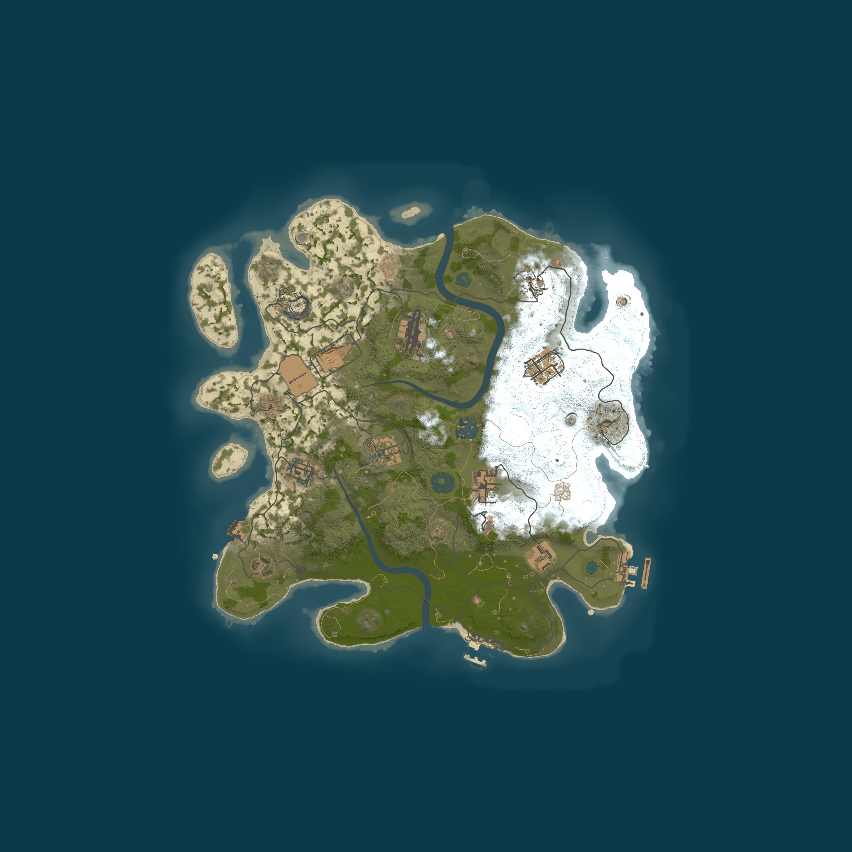 Procedural Map, size 3500, seed 395115552