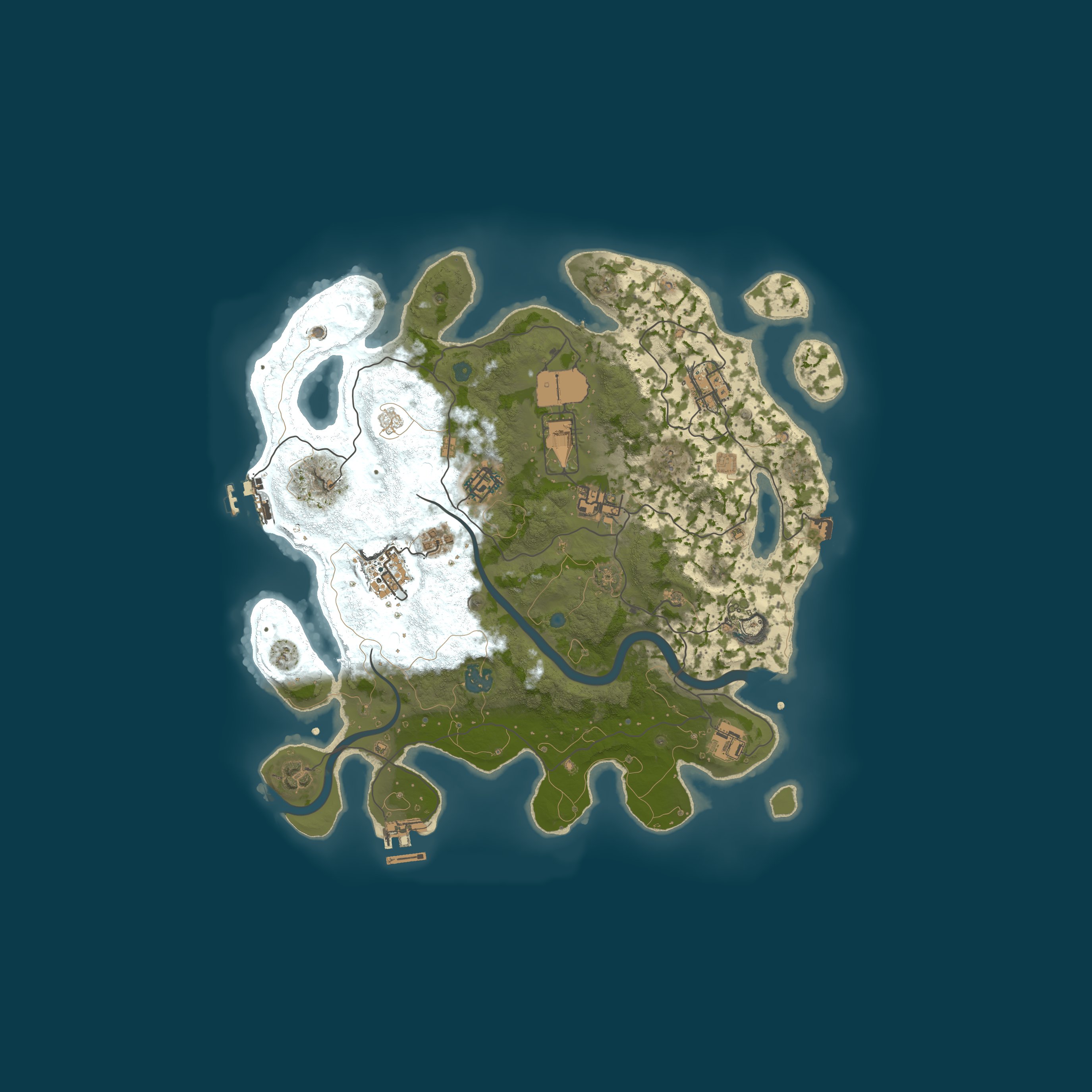 Procedural Map, size 3500, seed 2022