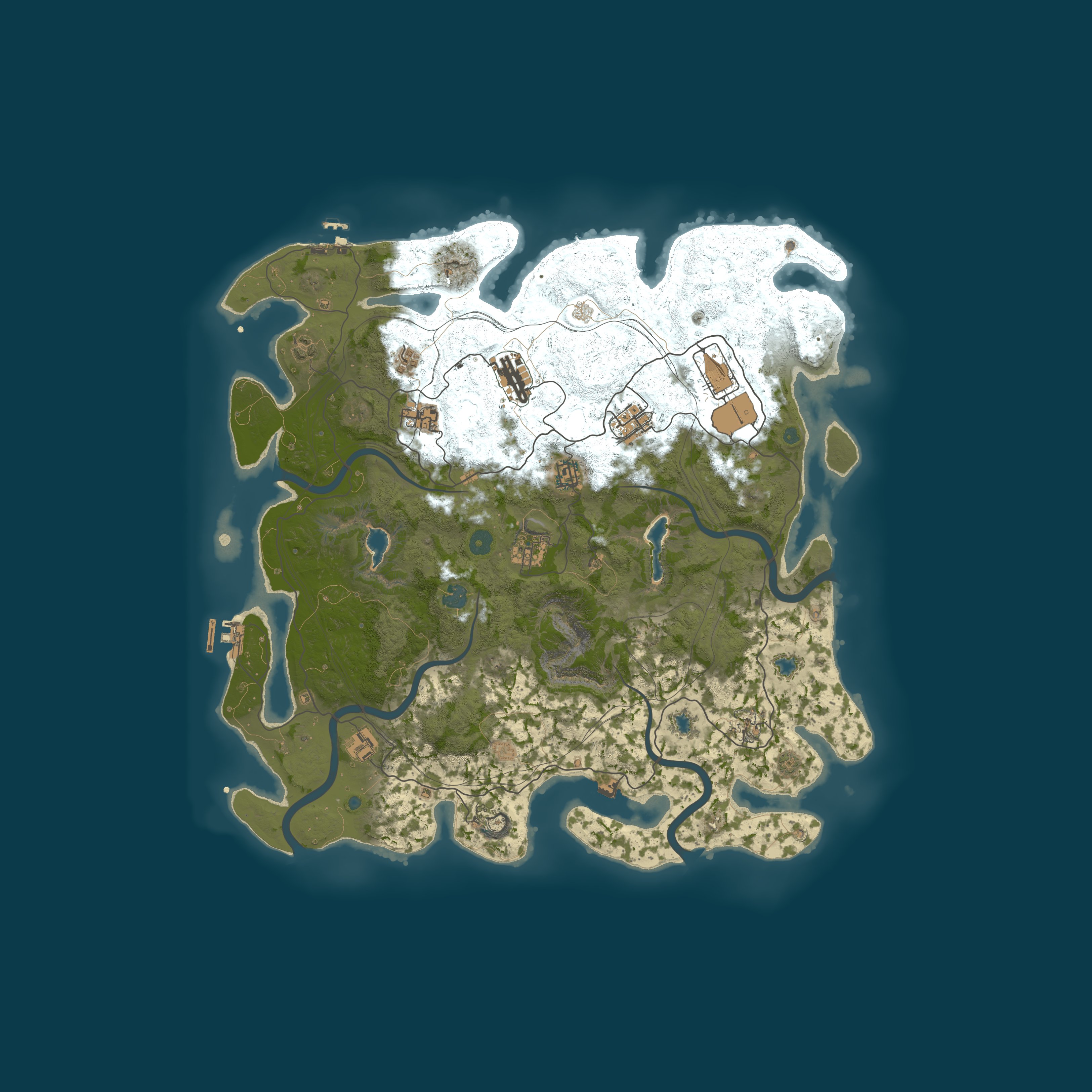 Map for [PL/EU] GhostTown [PvE 100%][Water Bases] NoRaid,NoKill