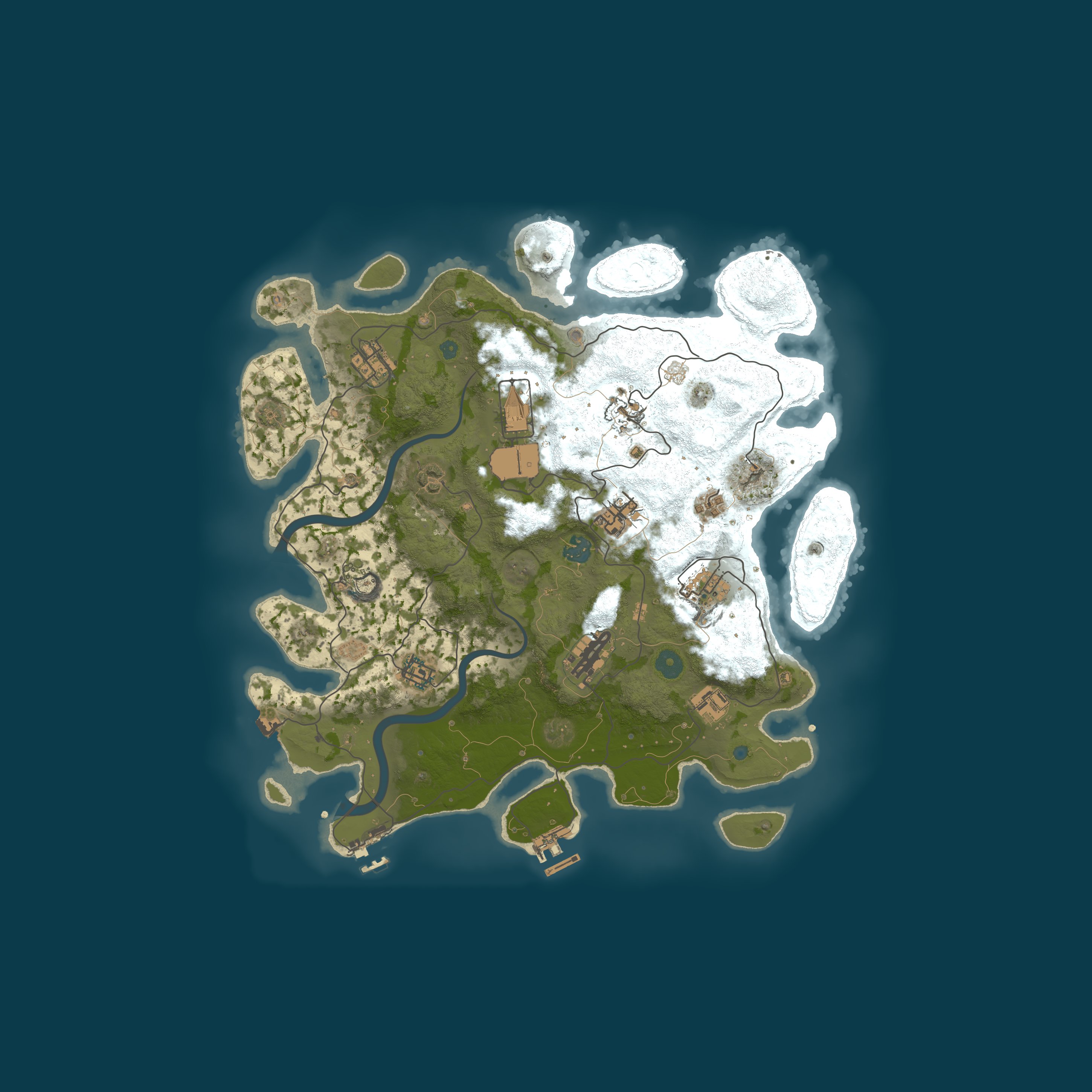 Procedural Map, size 3800, seed 416326698