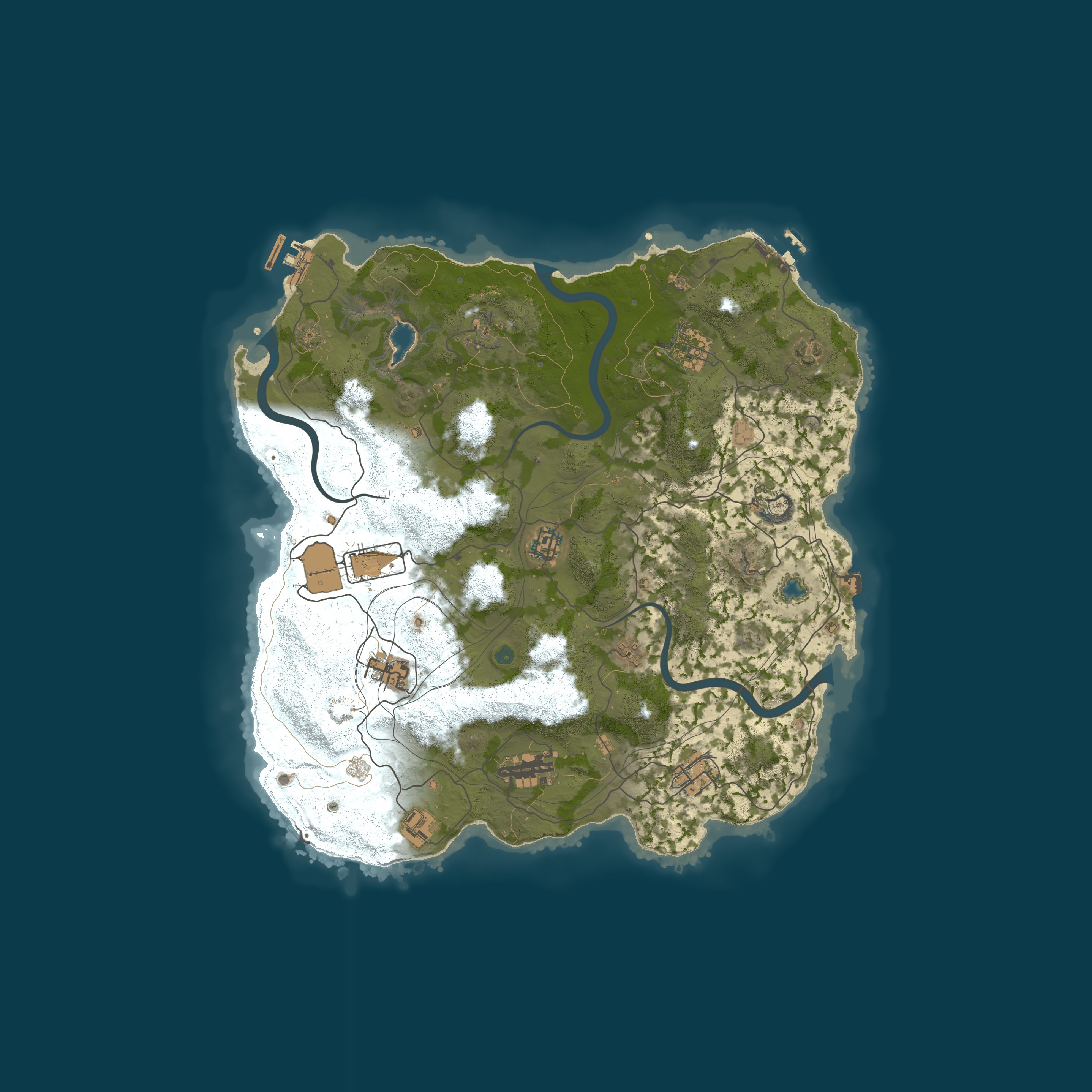 RustLife Generated Maps, size 3750, seed 31887