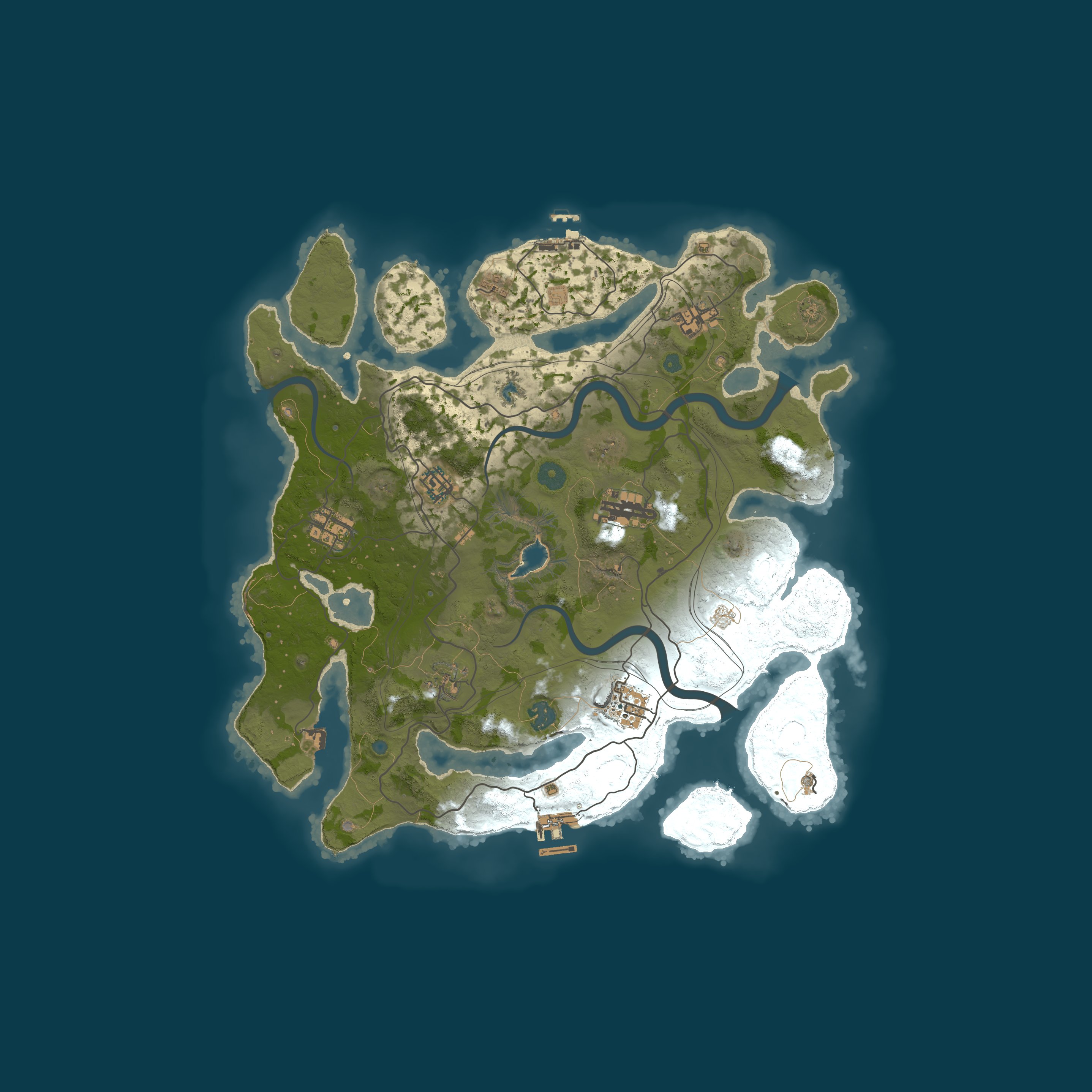 Map for Genesis 5x Rust | Shop | Power Grid Update & Satellite Crash