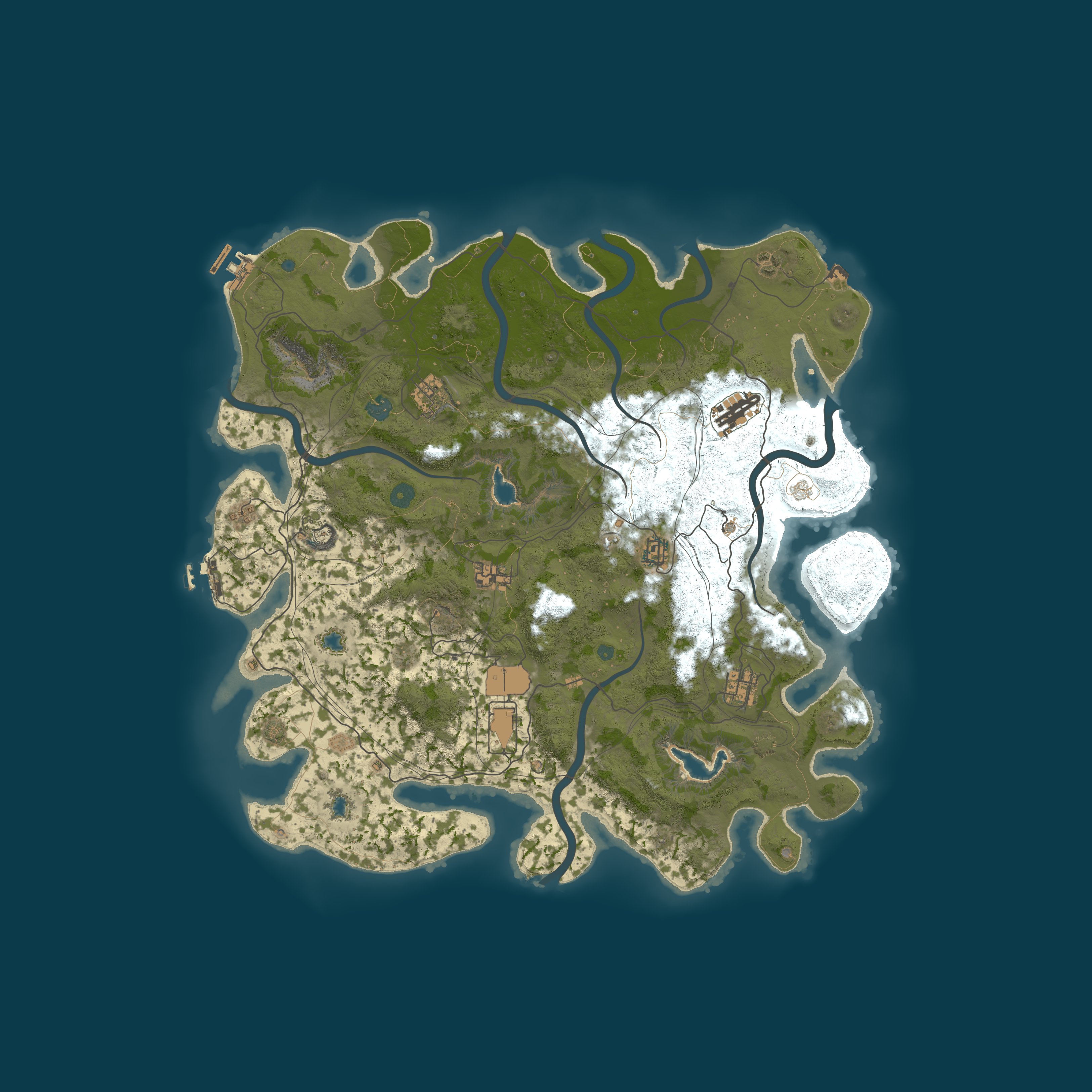 Map for Vanilla Rust PVE