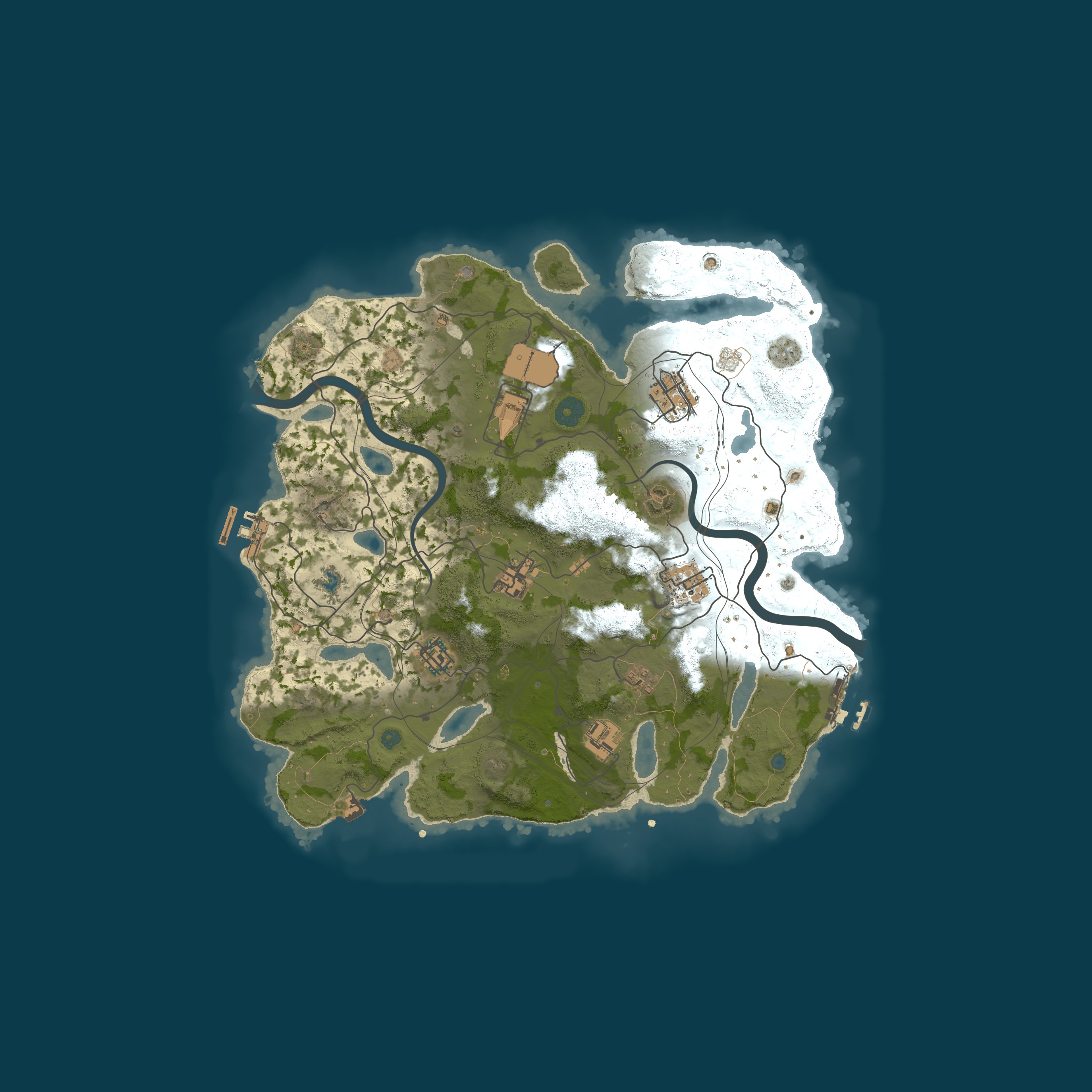 Custom Map, size 3500, seed 1337