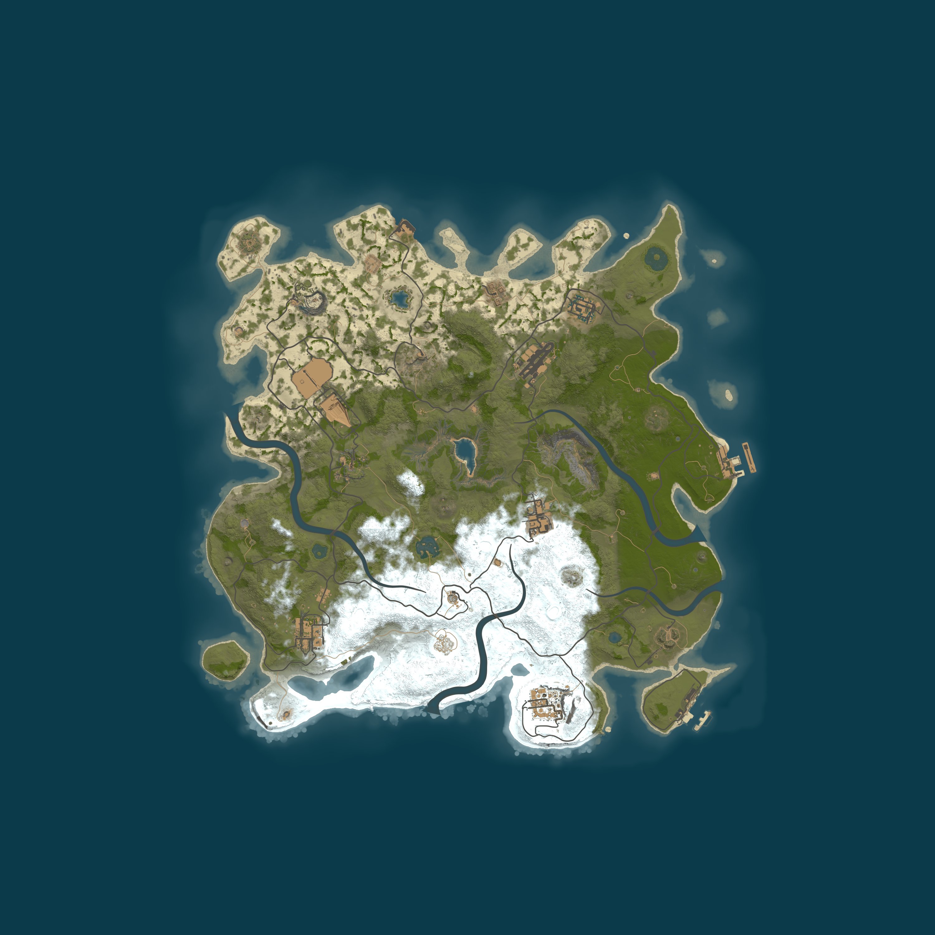 Map for Survivors Cove PVE CustomAI|Contracts|NPC Bases|Convoys|Levels|