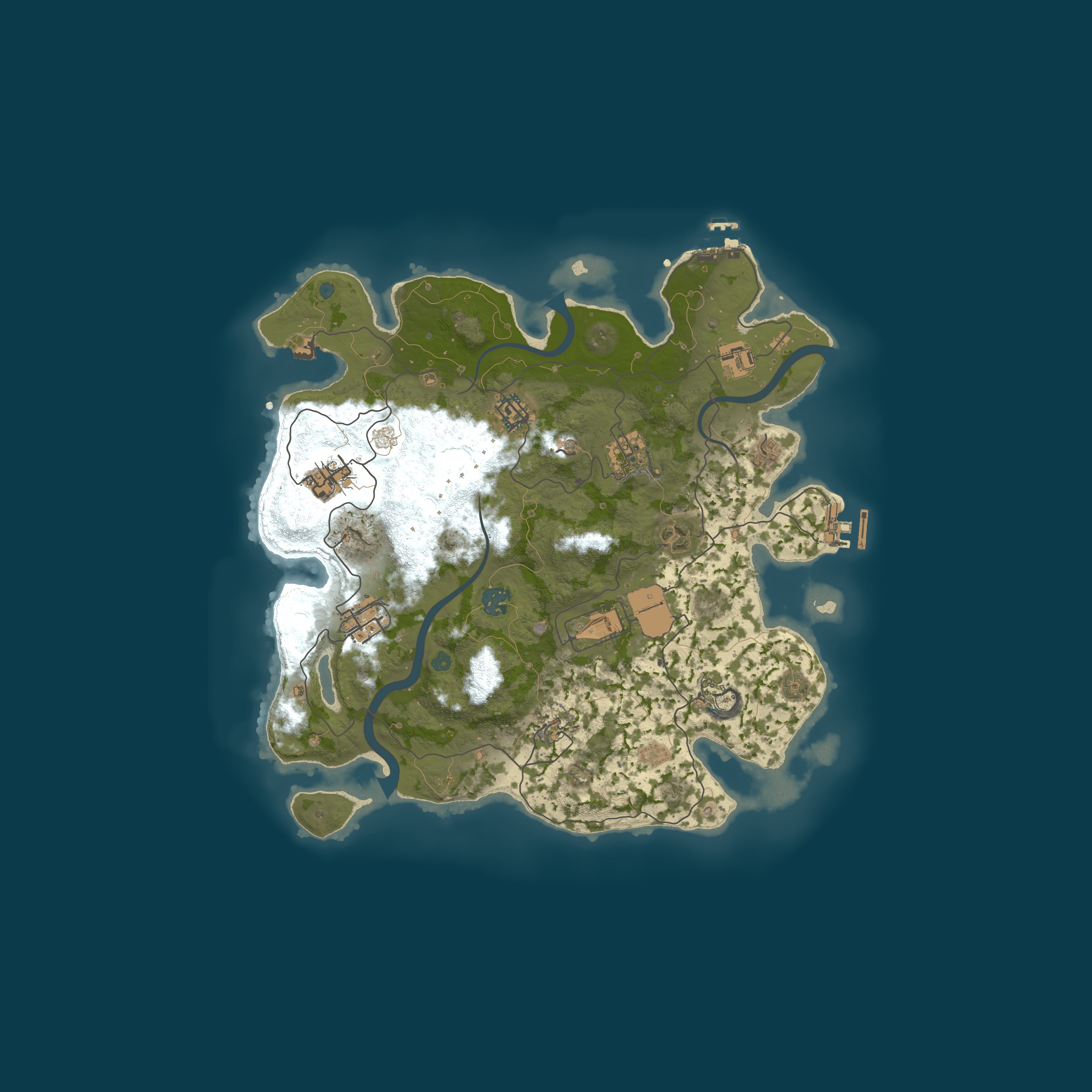 Procedural Map, size 3500, seed 1583971103