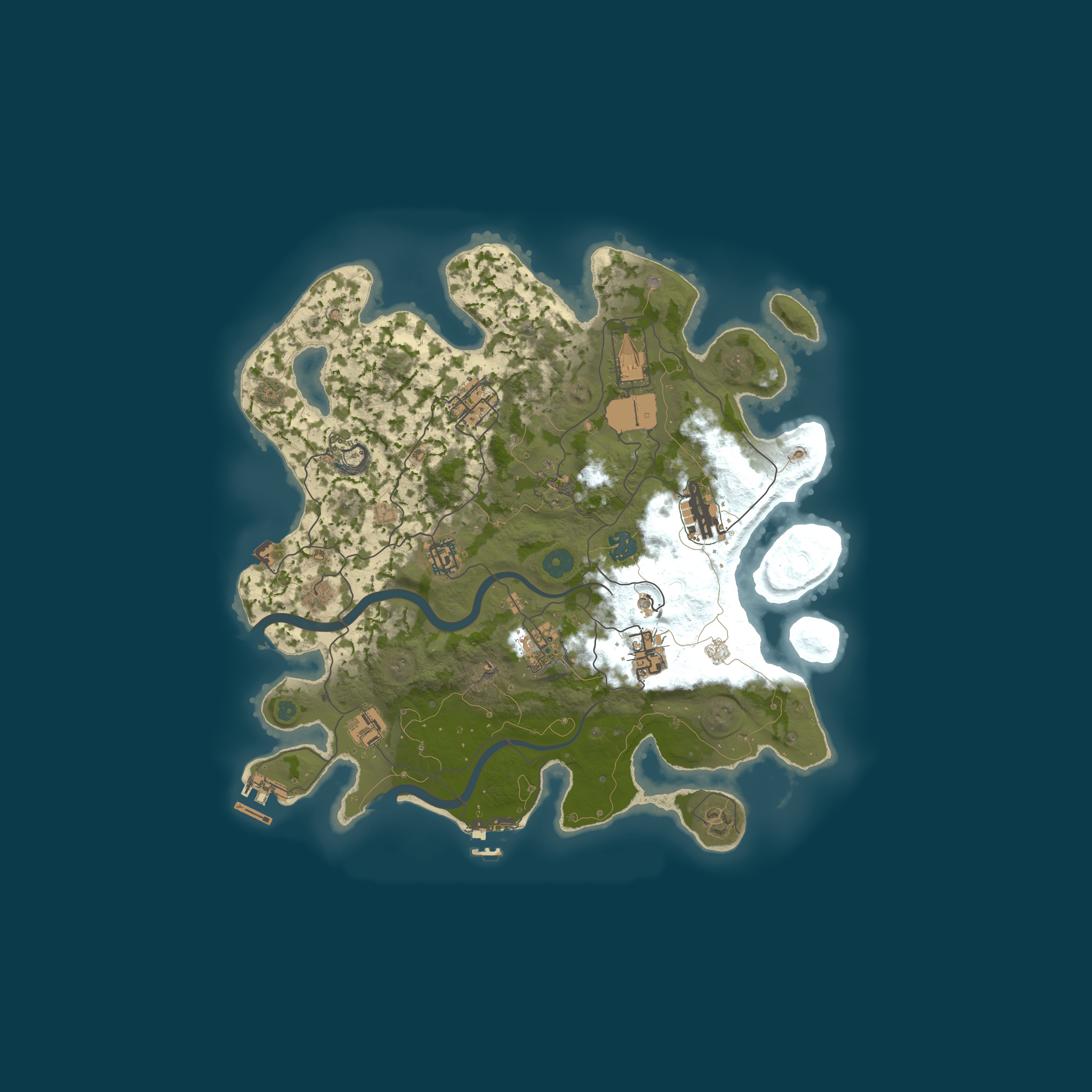Custom Map, size 3500, seed 1337