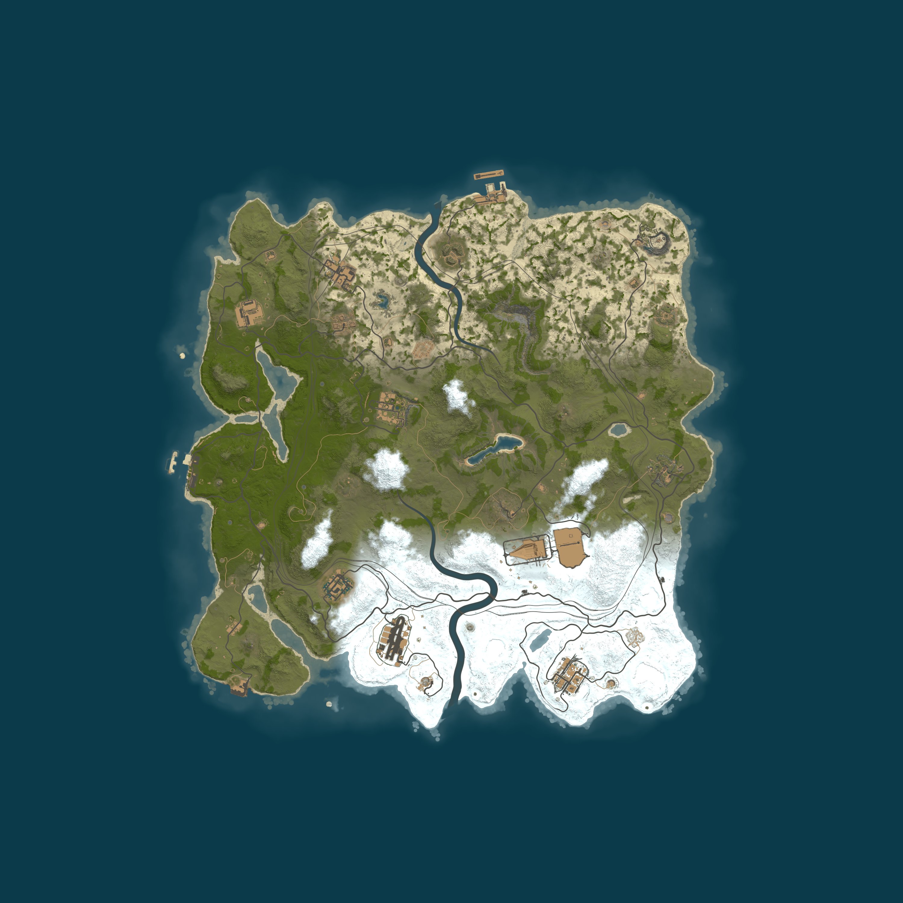 Rusticated Generated Maps, size 4000, seed 27115376