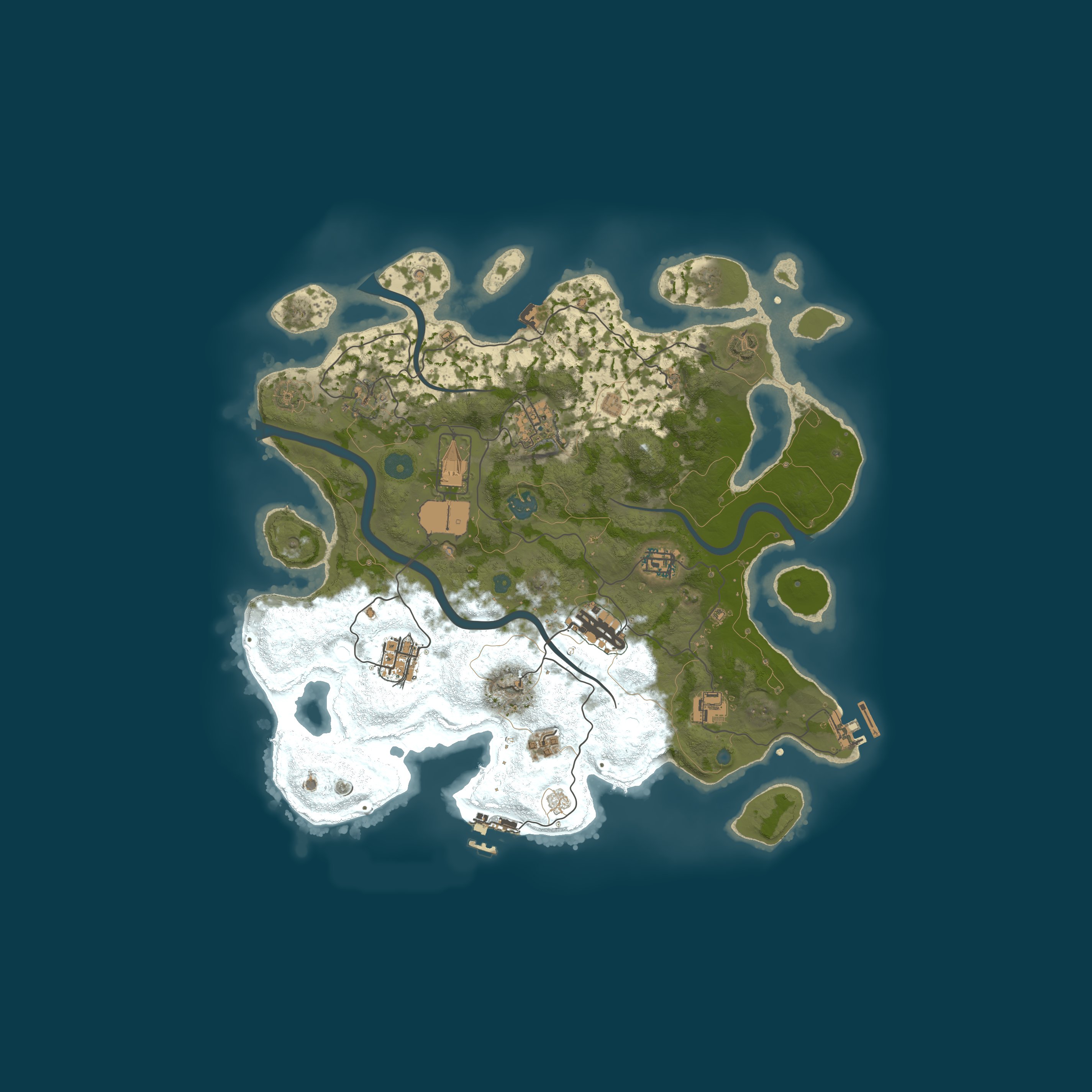 Map for FAKT RUST - Vanilla X2 | Вайп 12.08.26 Еженедельн