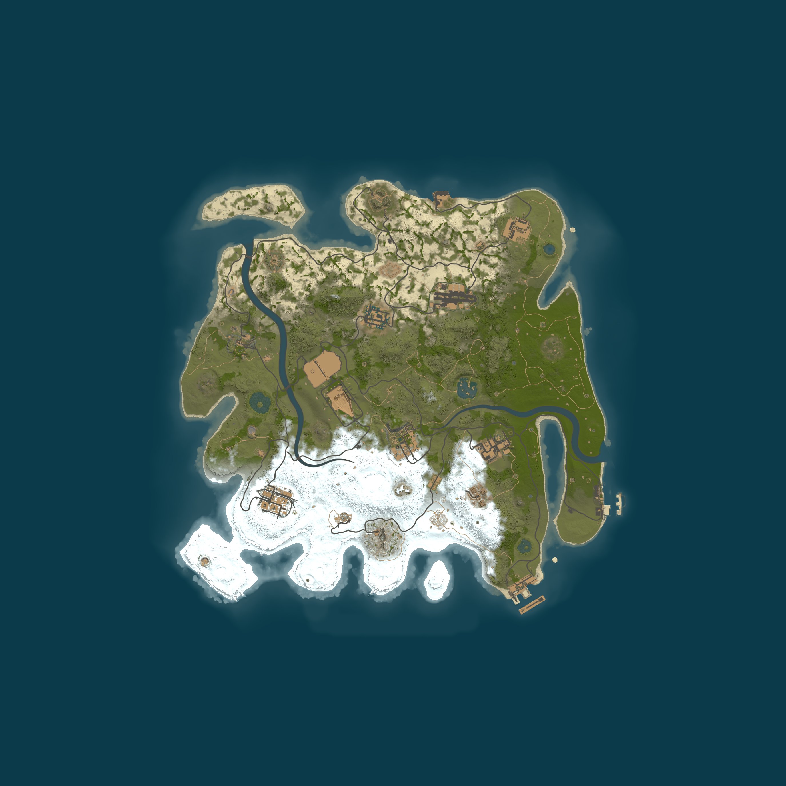 Procedural Map, size 3500, seed 610962016