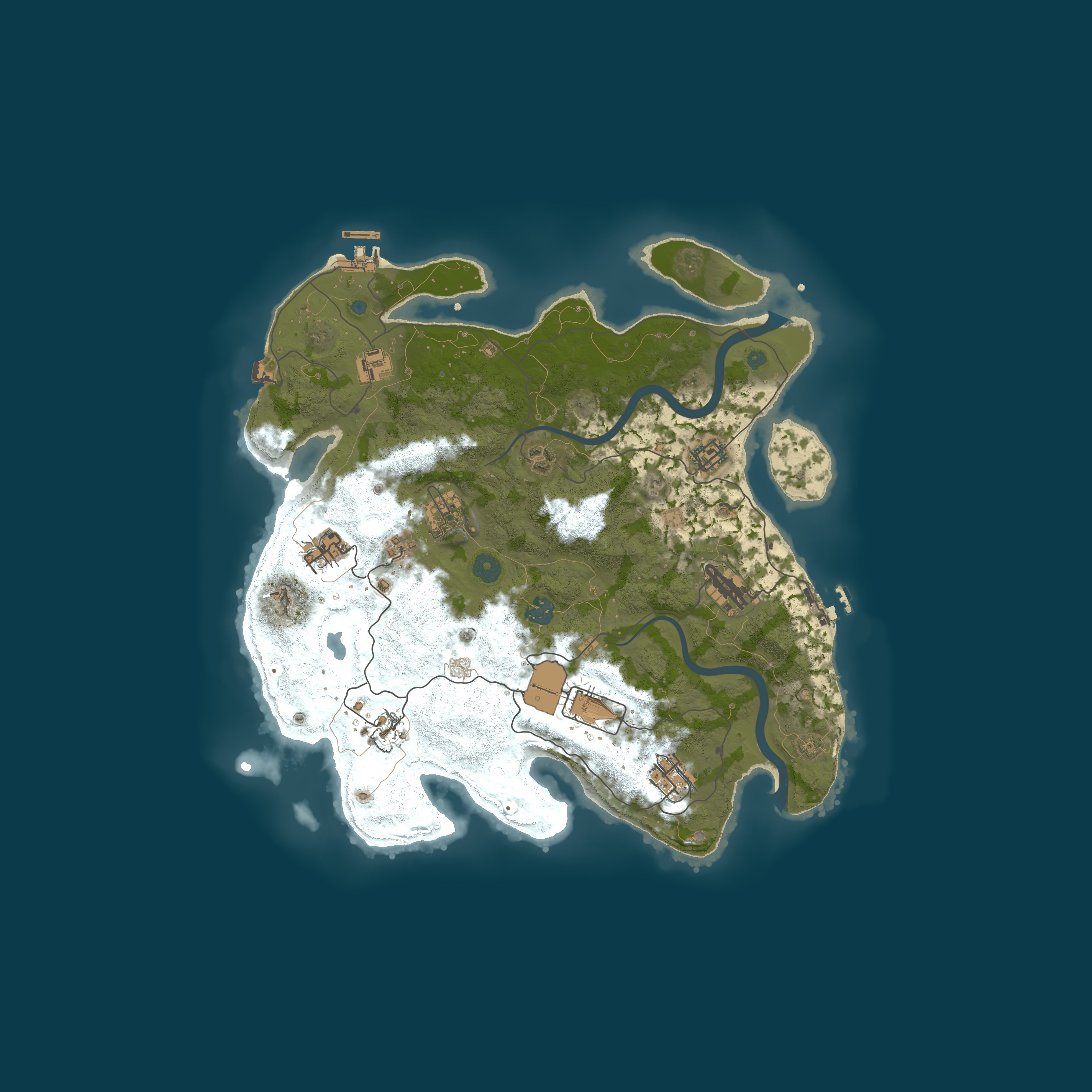 Map for Raid Free Rust Full PVP, No Raiding