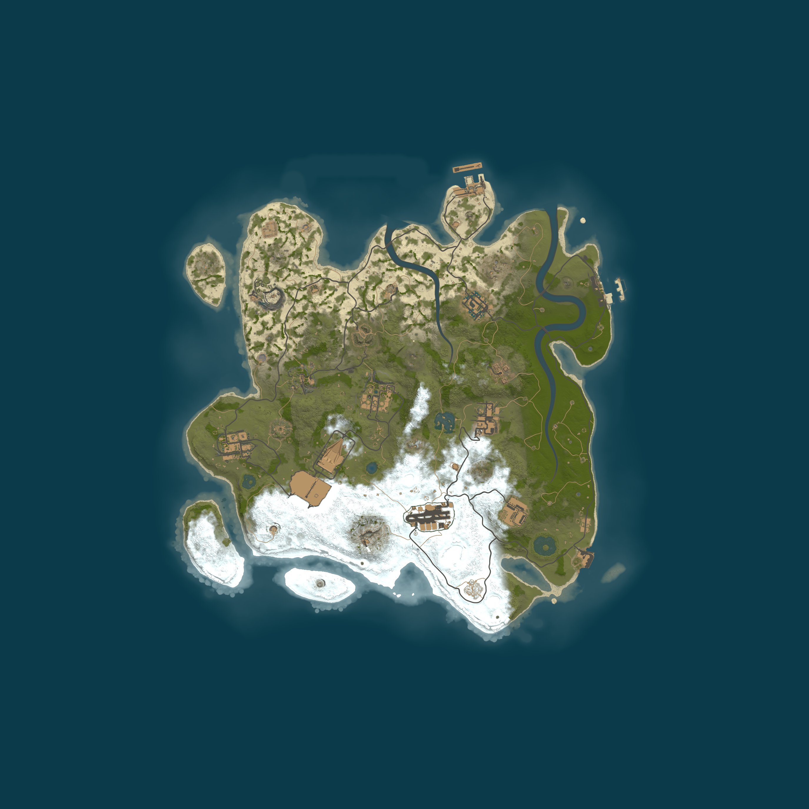 Procedural Map, size 3500, seed 3700