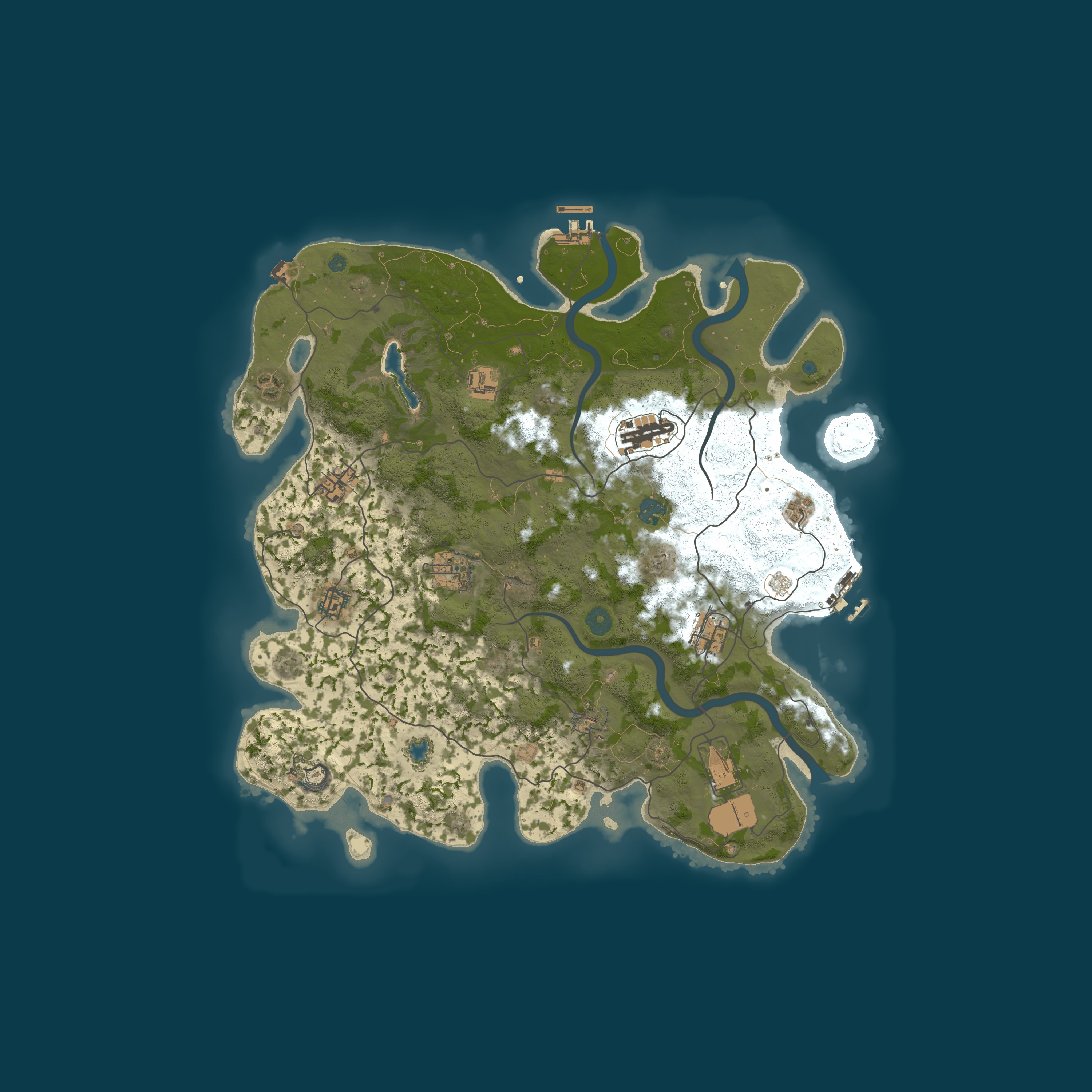 Map for Medium Rusty PvE | Monthly Wipe | Raidable Bases | Quests
