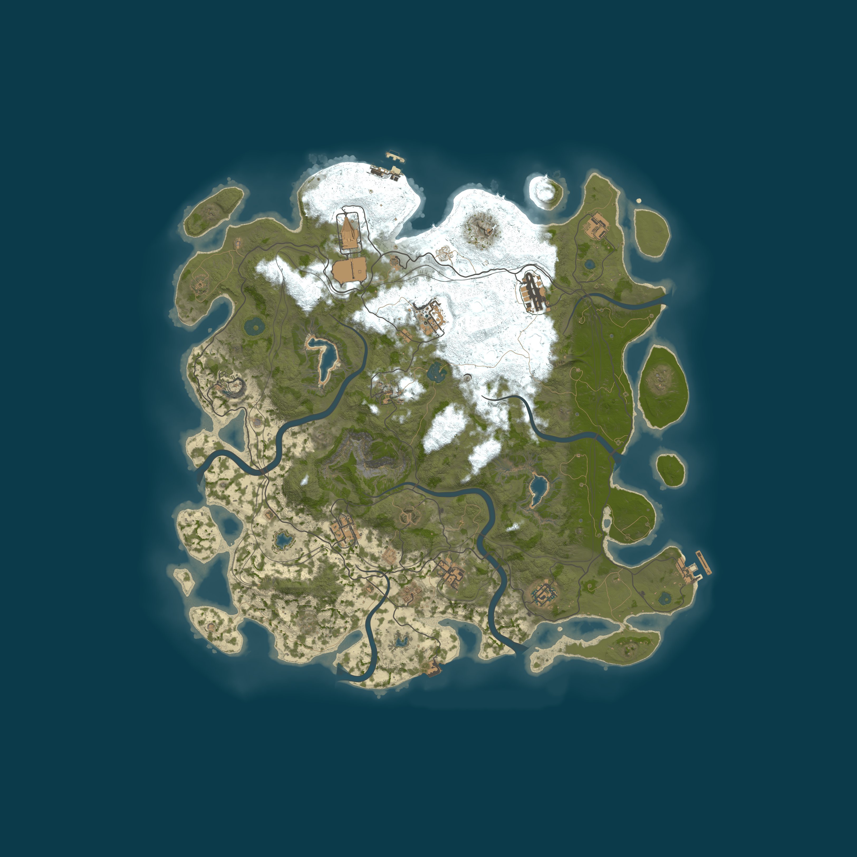 Map for Friendly Rust – No Raid Vanilla PvE | No Theft No Kill 1x1