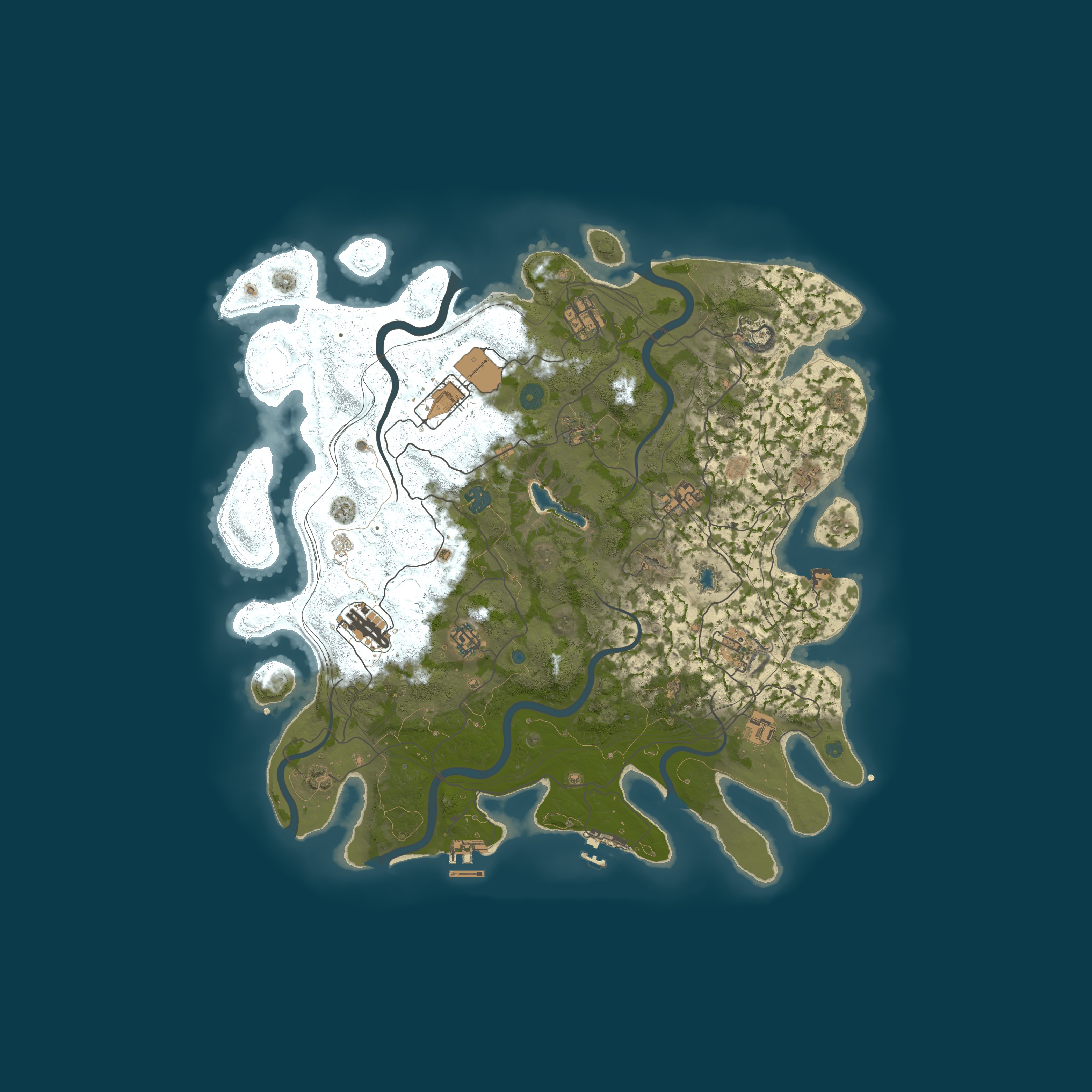 Map for KORROSION 2X PvPvE | No BP Wipes | Raidable Bases | Zombies