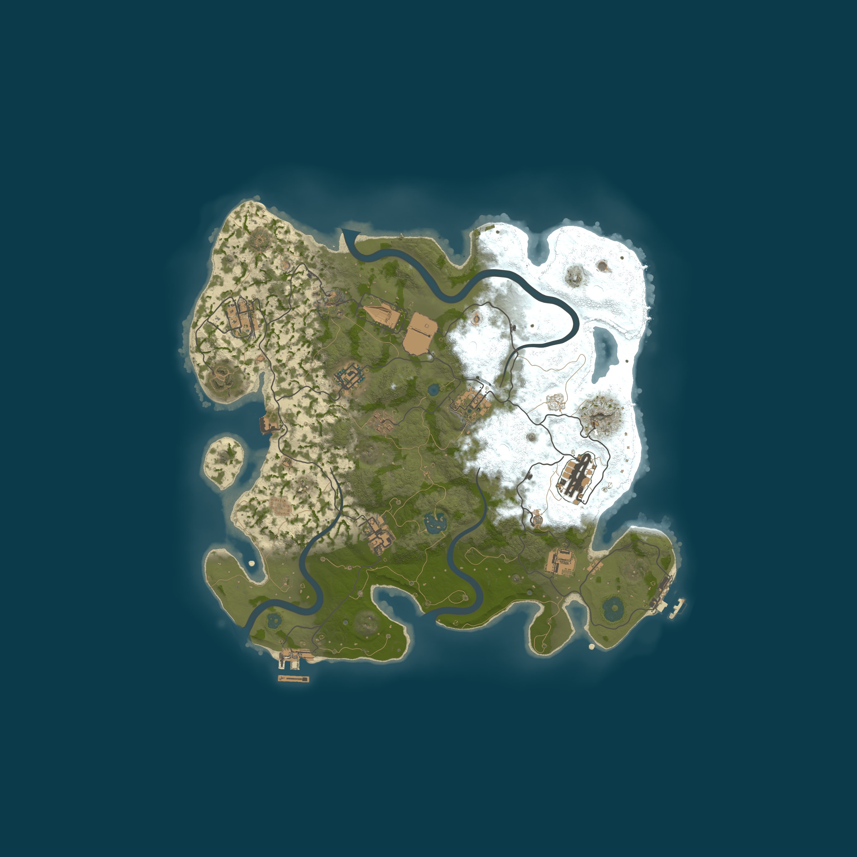 Procedural Map, size 3500, seed 44501