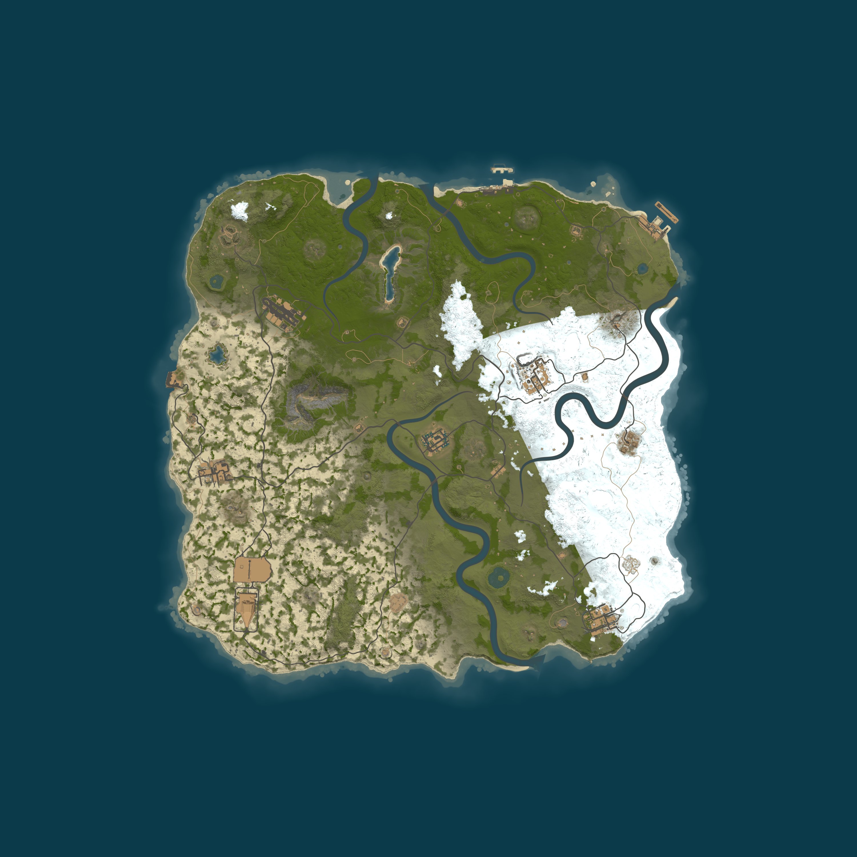 Map for JumpRust.com - US 3x|Primitive|Full PVP|Shop|Kits|TP|Clans|