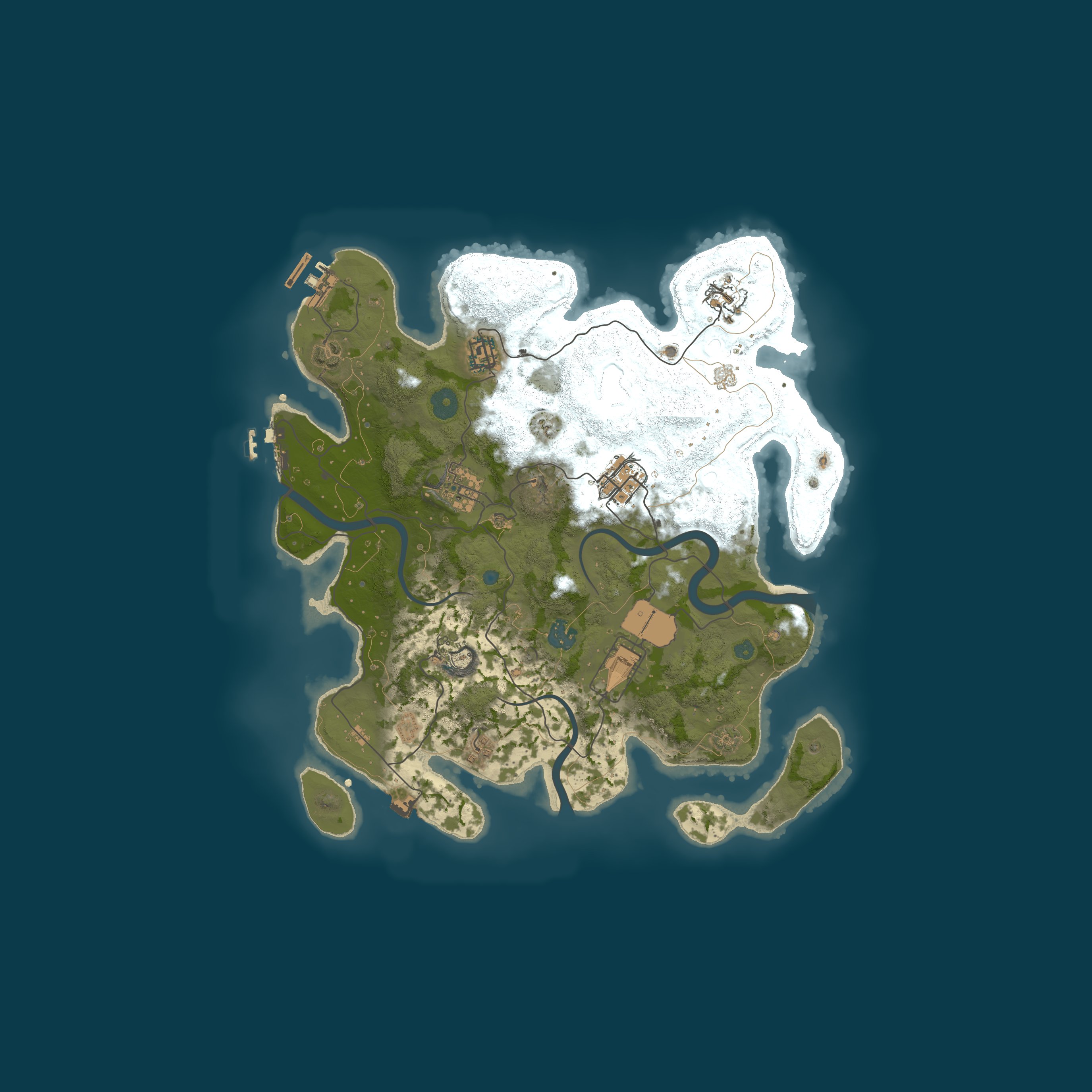 Procedural Map, size 3500, seed 661379788
