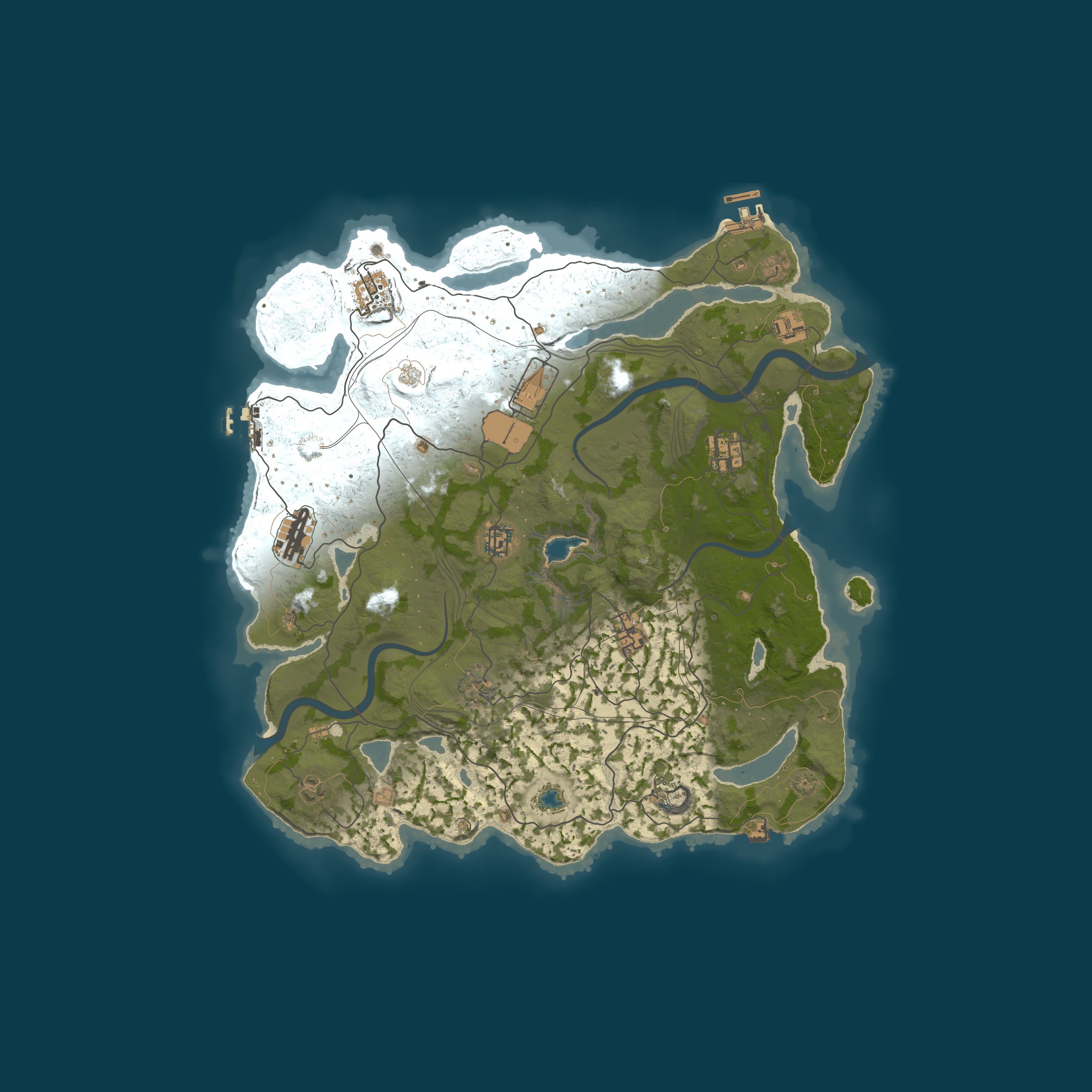 Map for BRUTAL RUST | PVE | ZOMBIES-EVENTS-BUILDING | MONTHLY