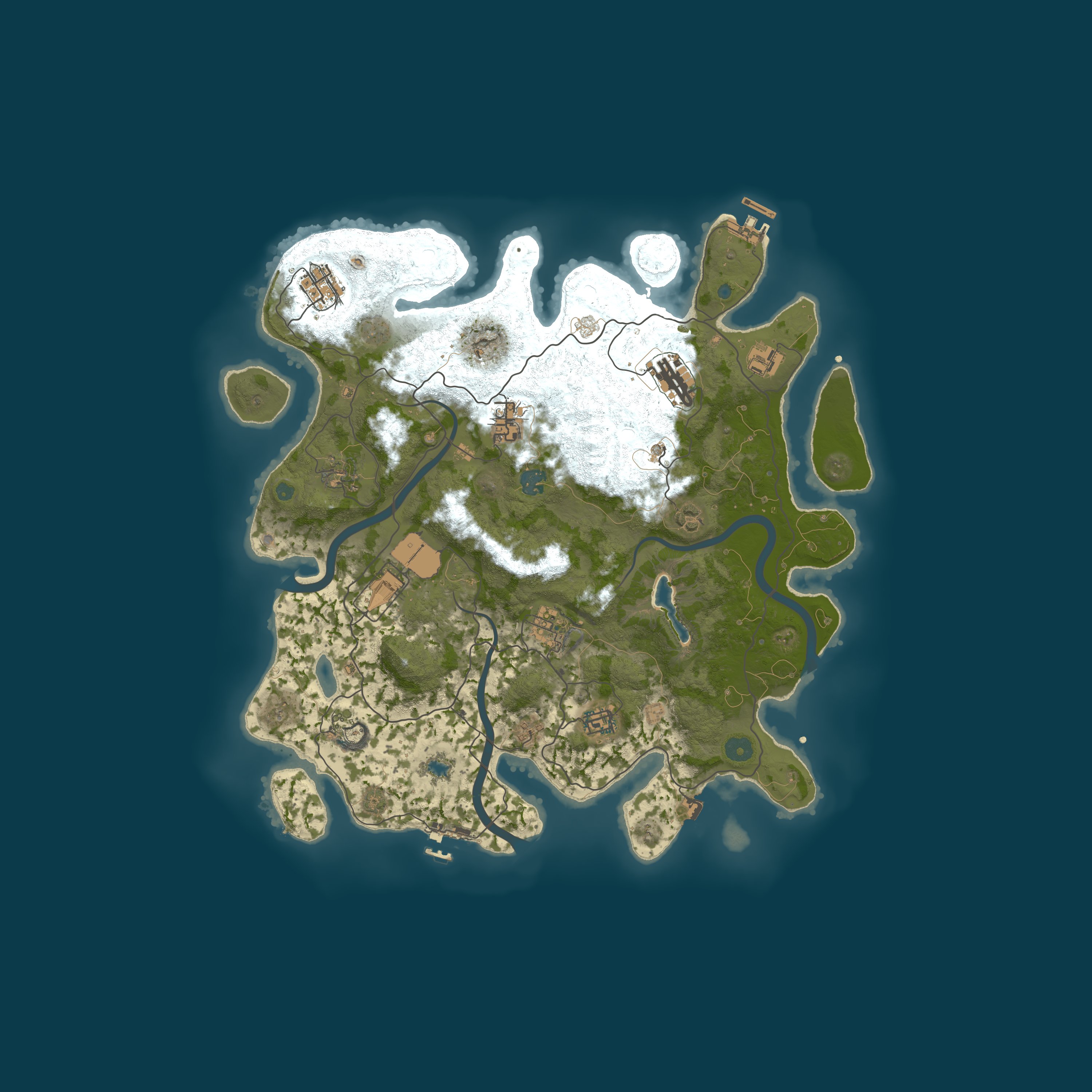 Procedural Map, size 4000, seed 606180005