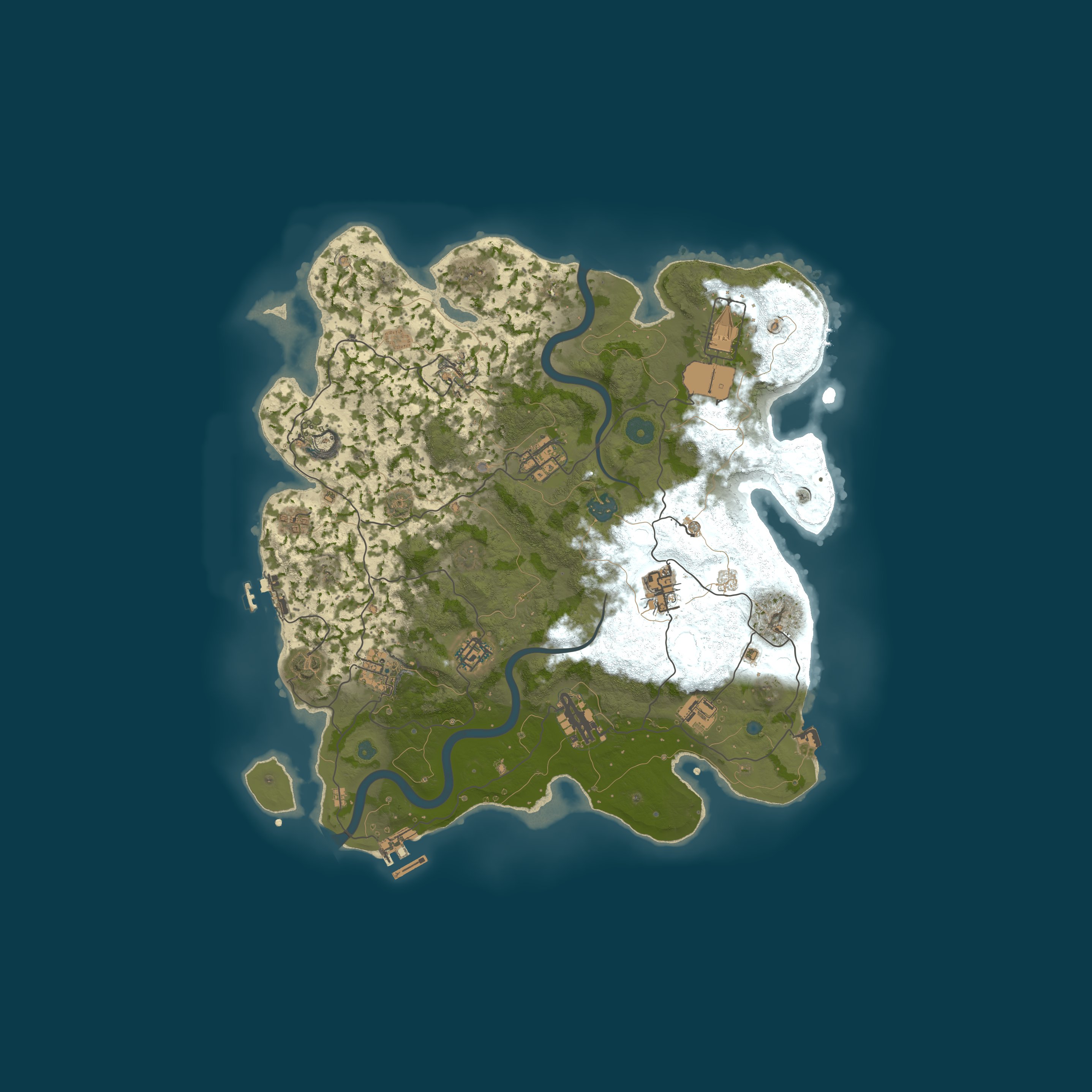 Procedural Map, size 3750, seed 1130411281