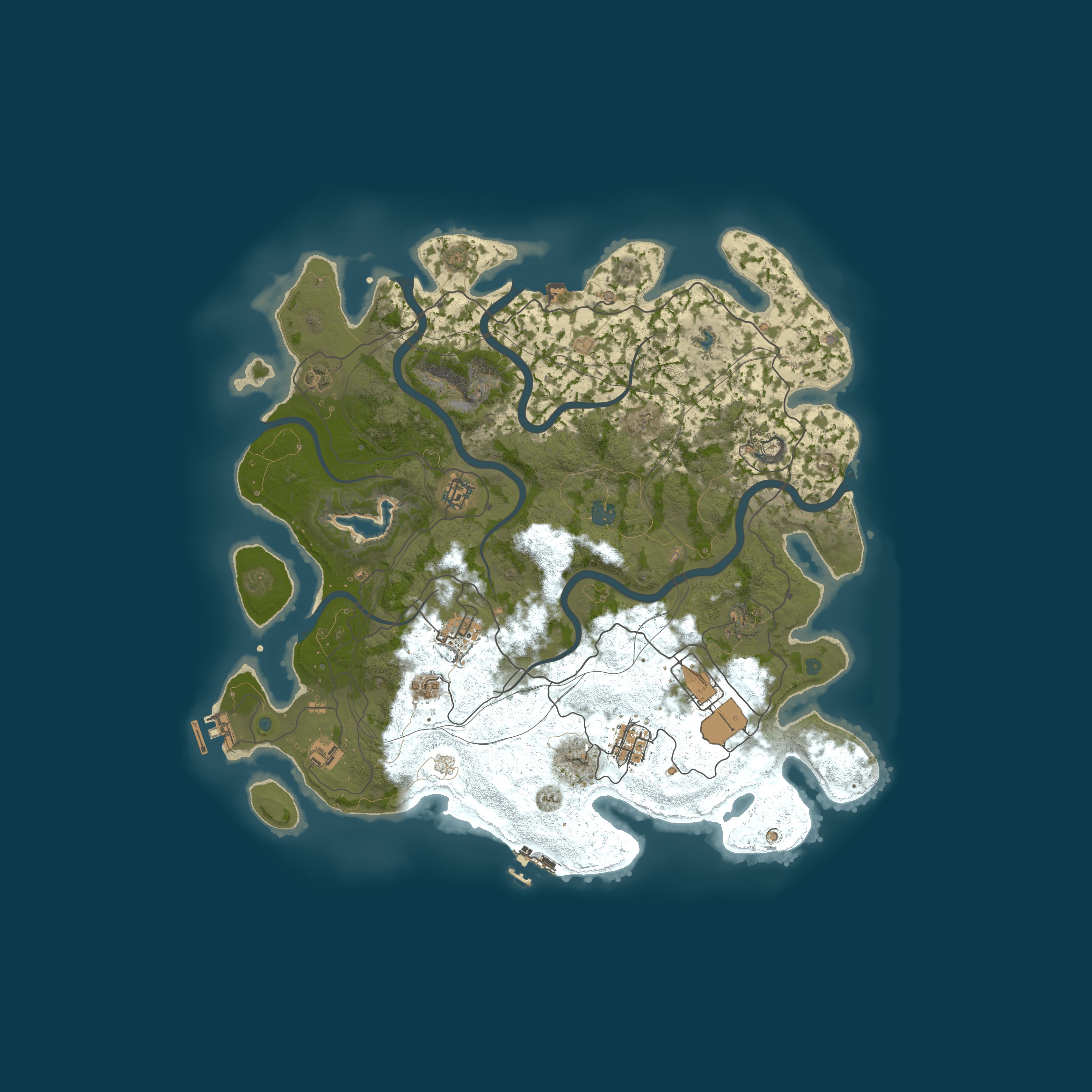 Map for [PVE-Ru] Kambala Game Fist | RPG | Raidable Bases