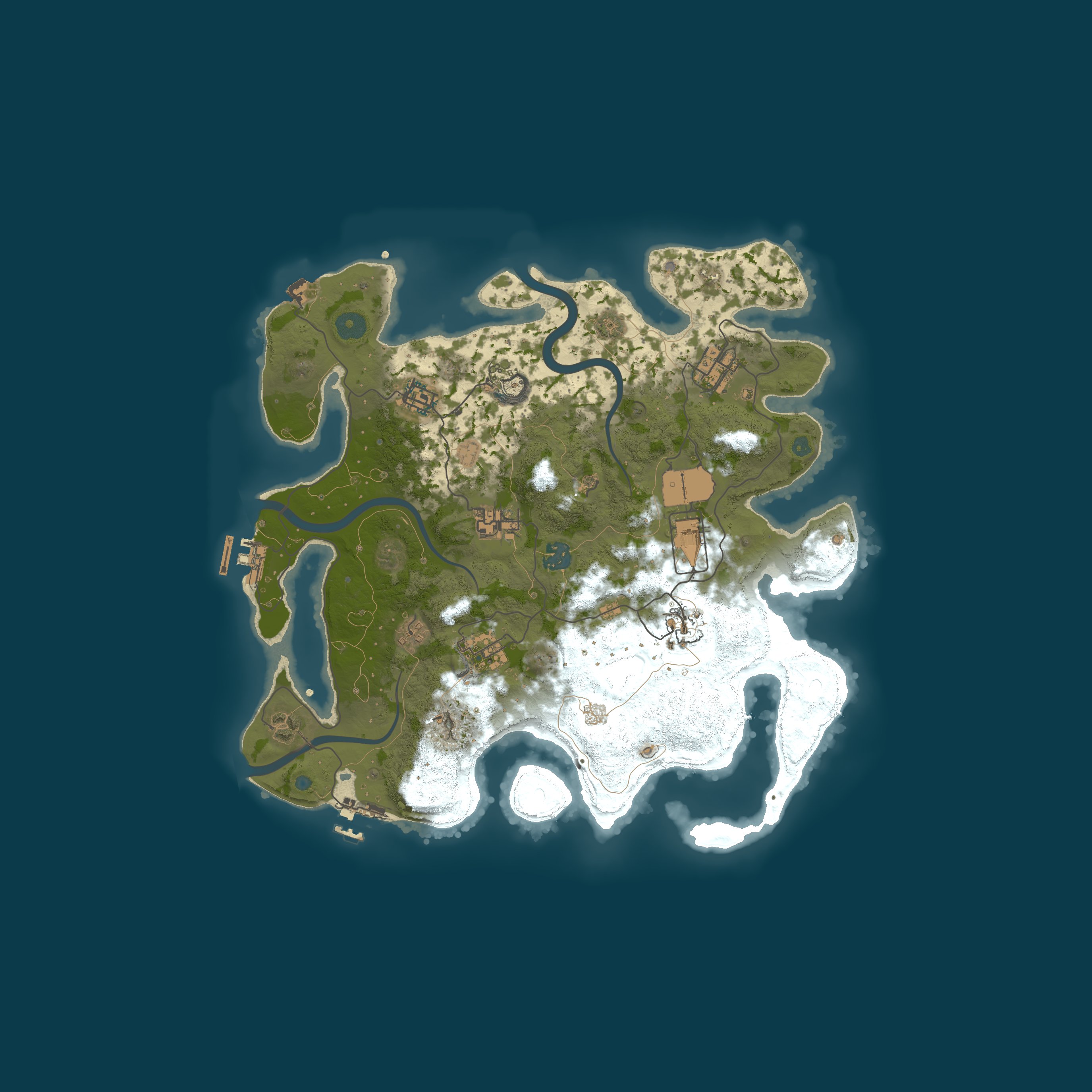 Procedural Map, size 3500, seed 2027077119