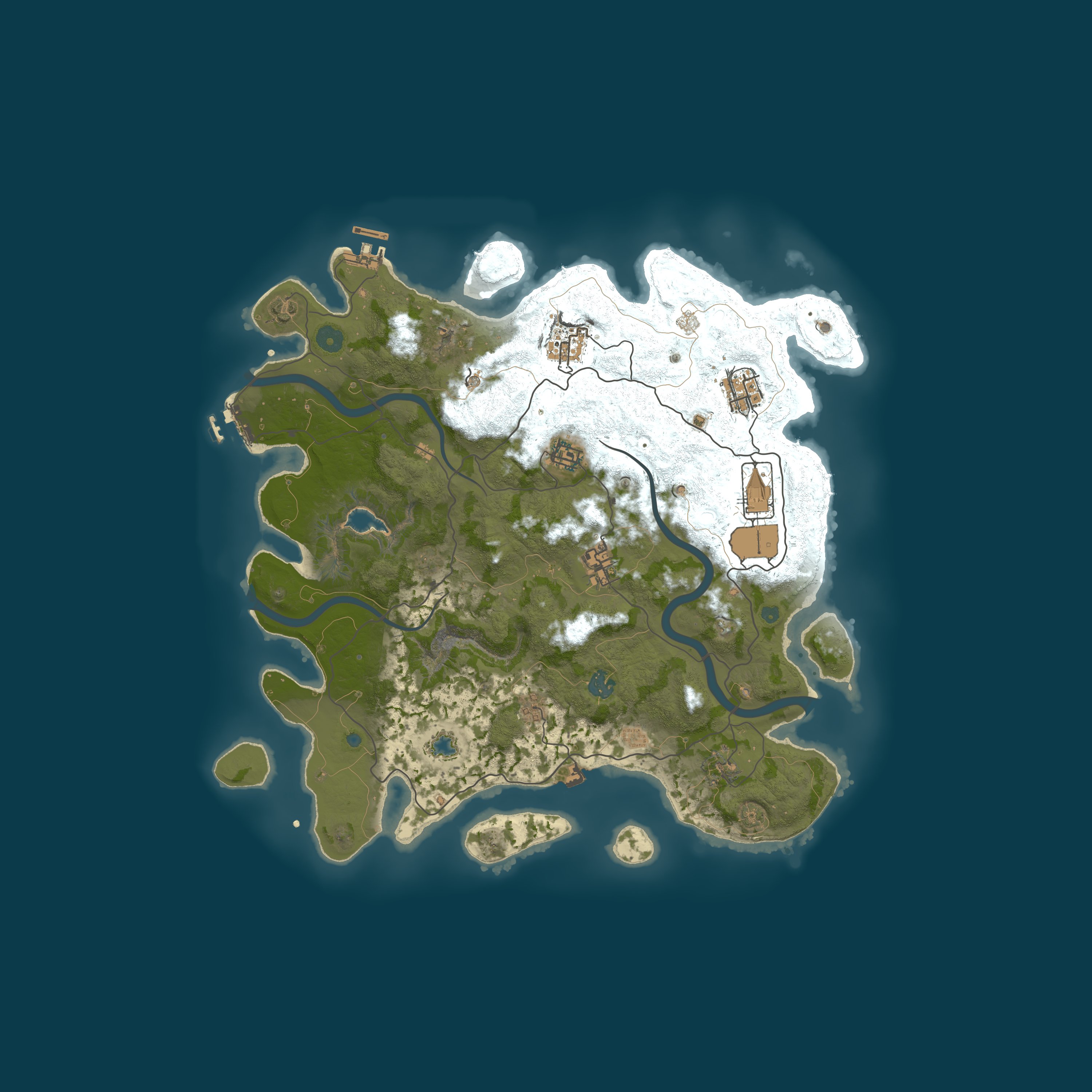 Map for [PvE] - VANGUARD RUST - PvE, No killing, No Raiding, 1/2 decay.