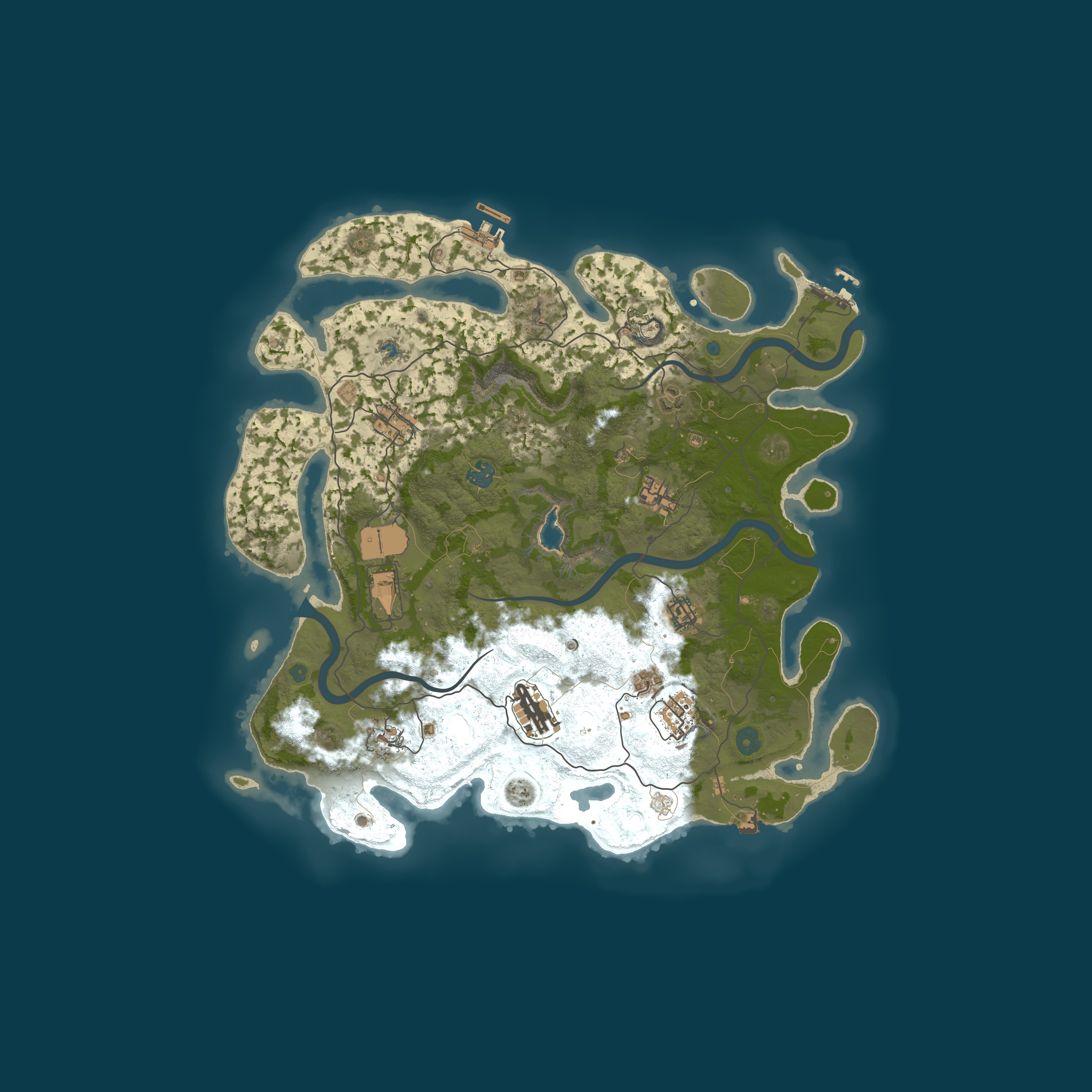 Map for [PvE] - VANGUARD RUST - PvE, No killing, No Raiding, 1/2 decay.