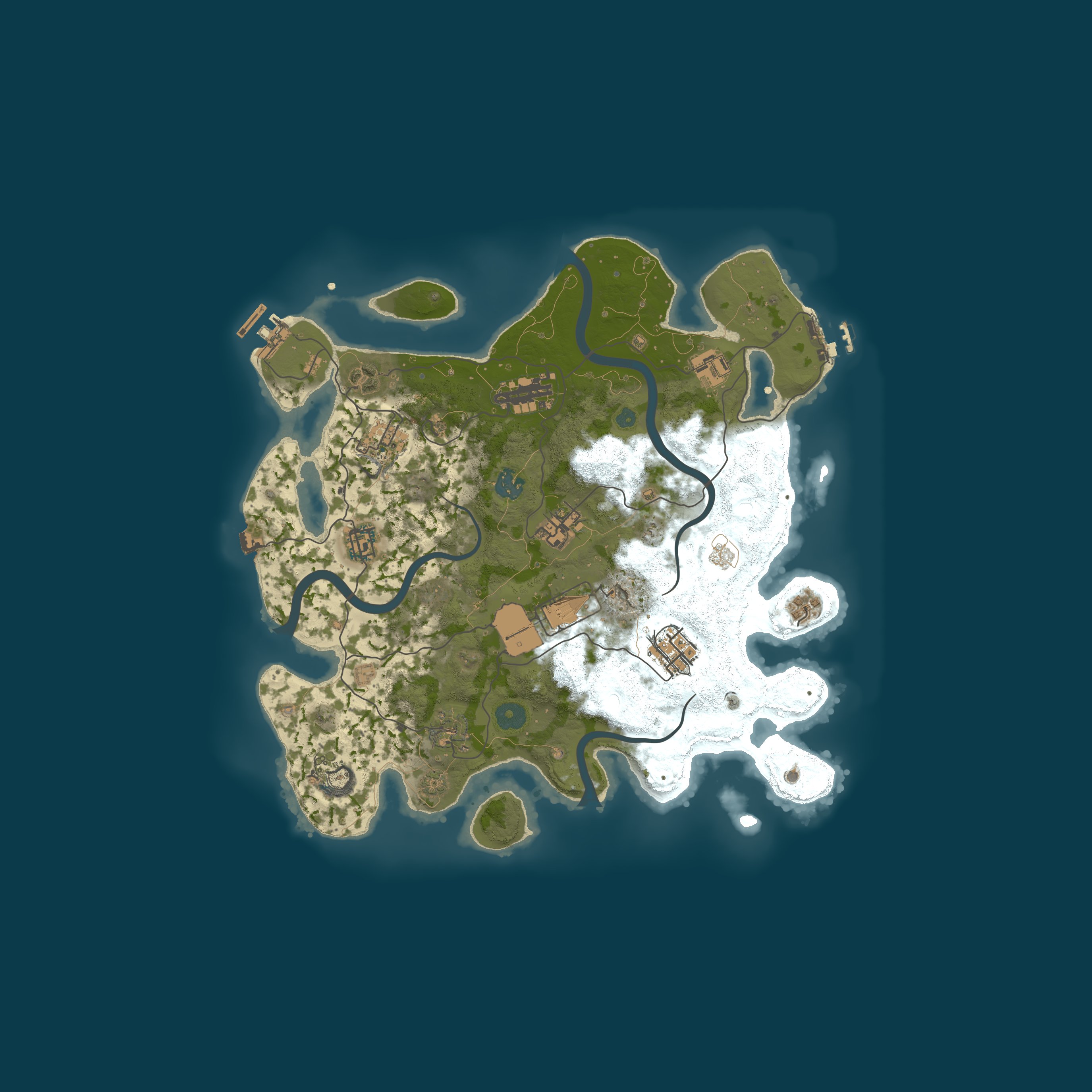 Procedural Map, size 3500, seed 1857809694