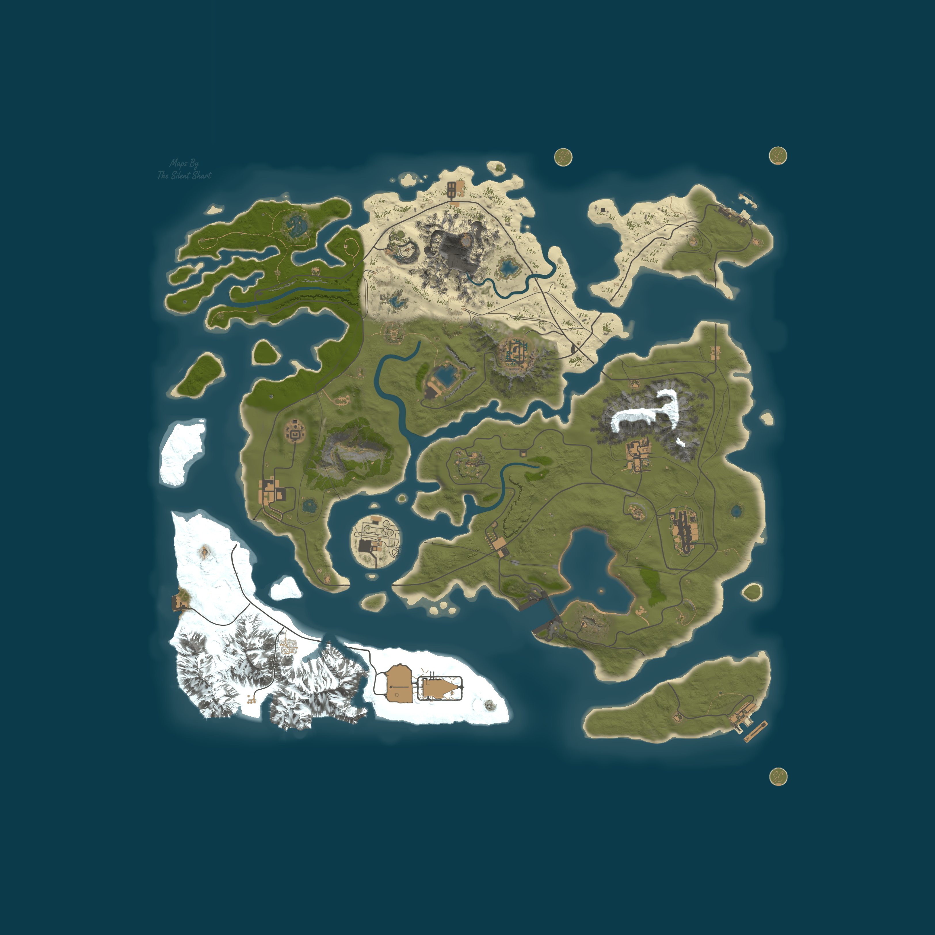 Map for FAFO Gamers PVE/RP 10x - Heli/Brads/SkillTree/Farms/Shop/More..