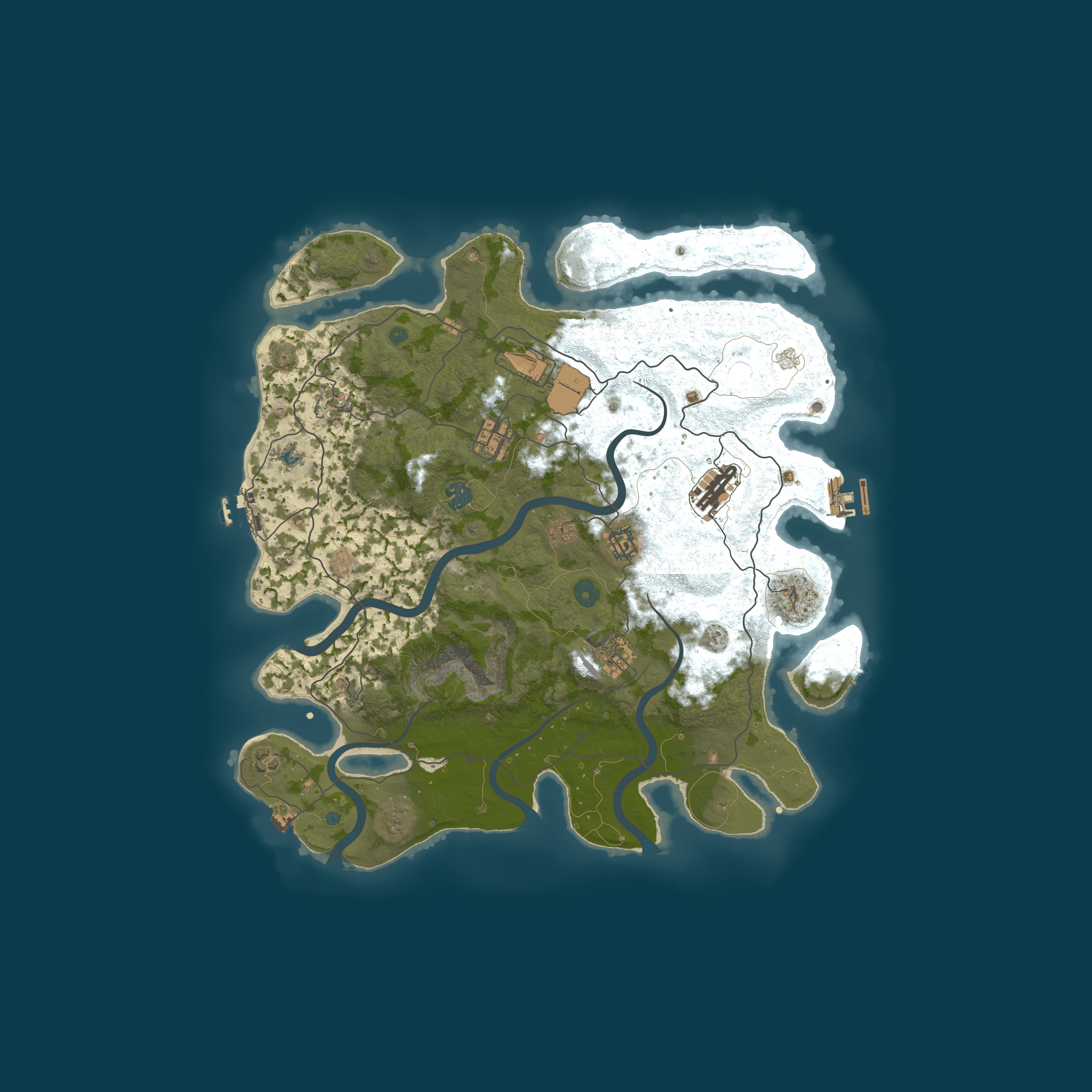Map for alcatRUST | PvE | HighLoot | x5 | Bots | Kits | And More