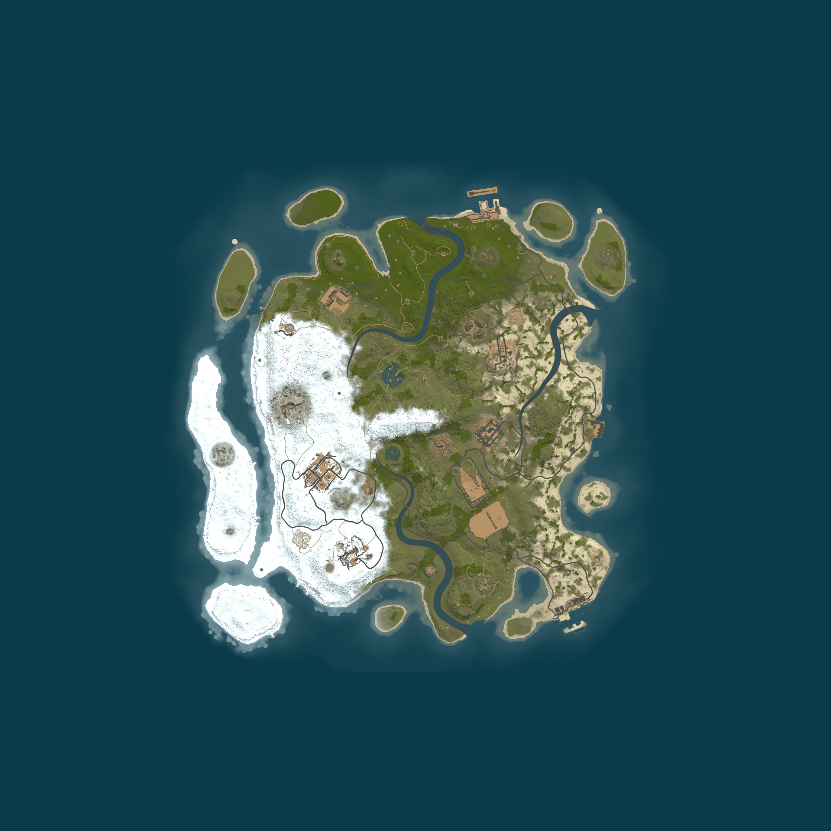 Procedural Map, size 3500, seed 5241