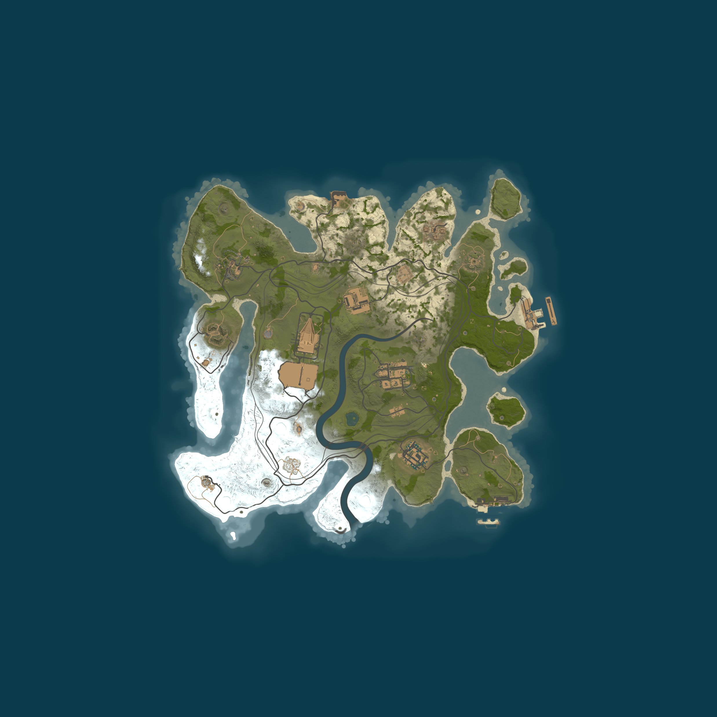 Map for Rust 2K | Solo Duo Trio Quad | Vanilla Biweekly