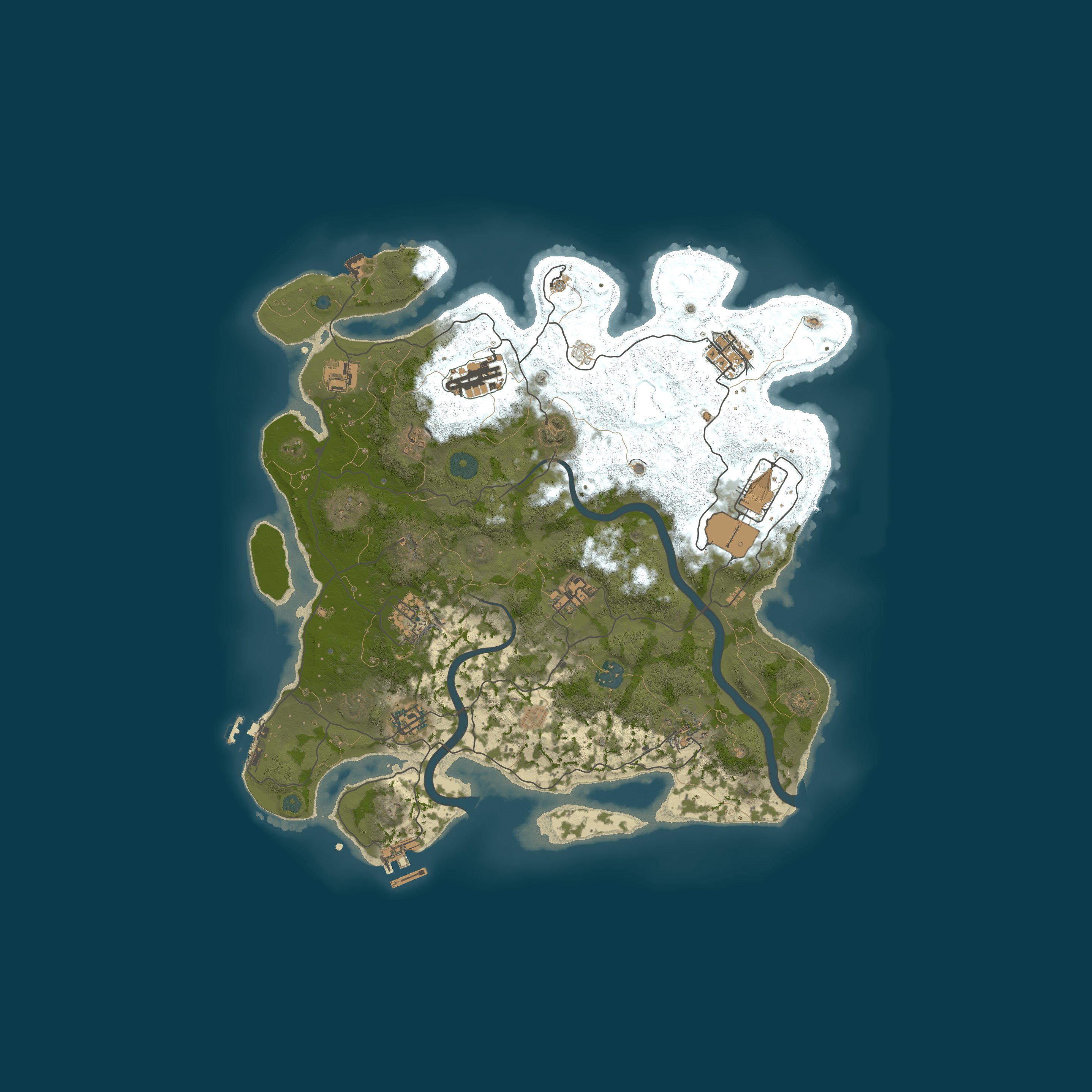 Procedural Map, size 3750, seed 695431790