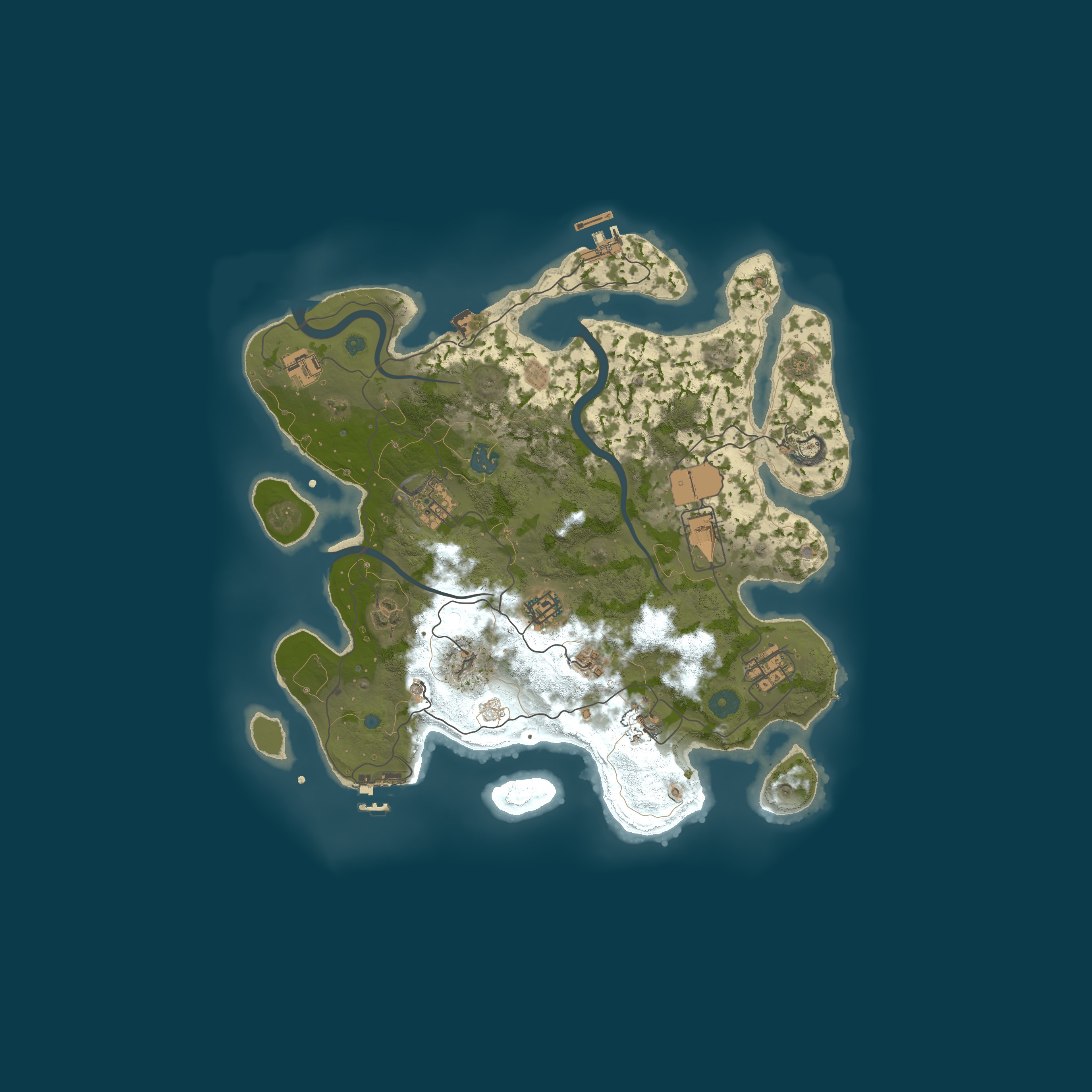 Procedural Map, size 3500, seed 1150979289