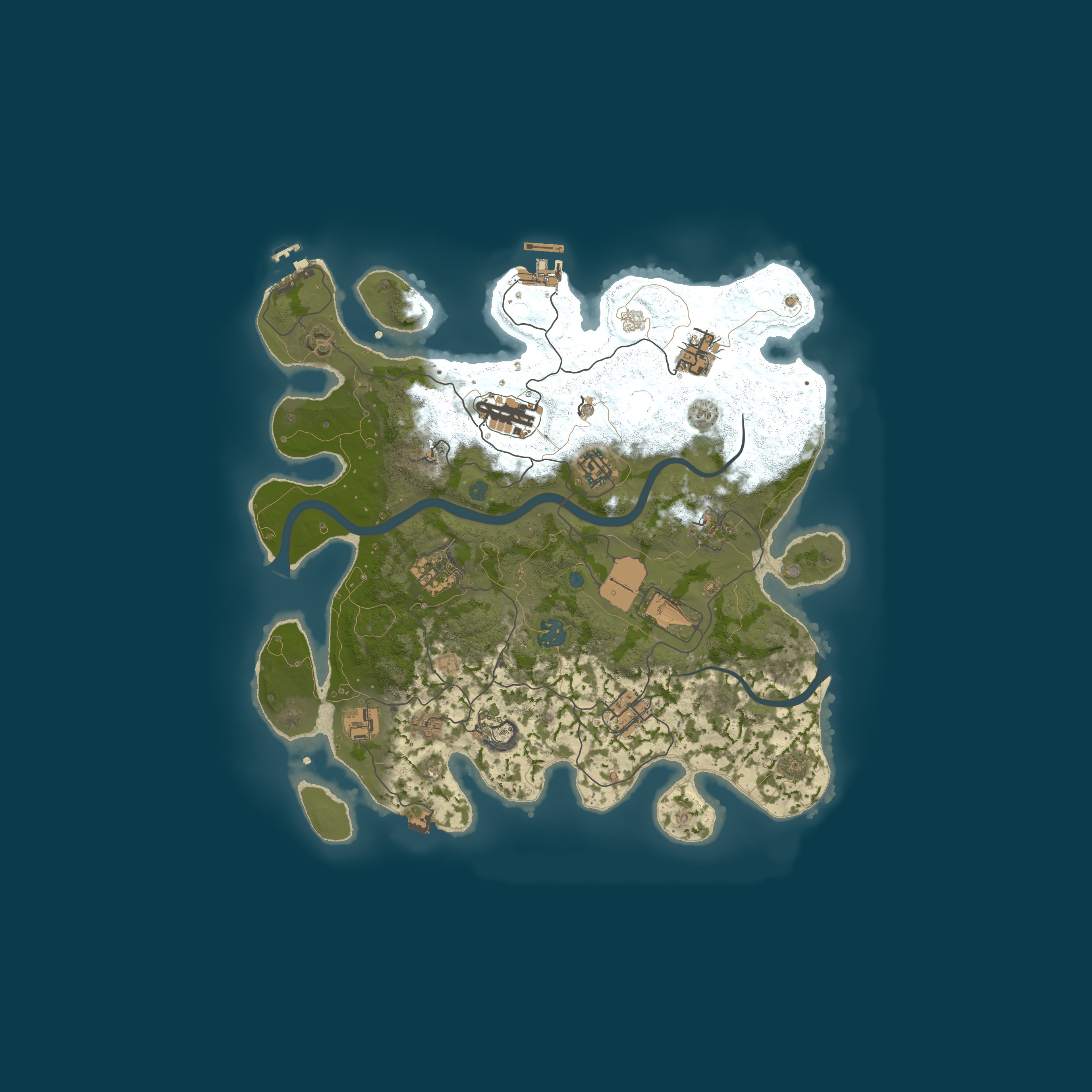 Procedural Map, size 3500, seed 1499810639